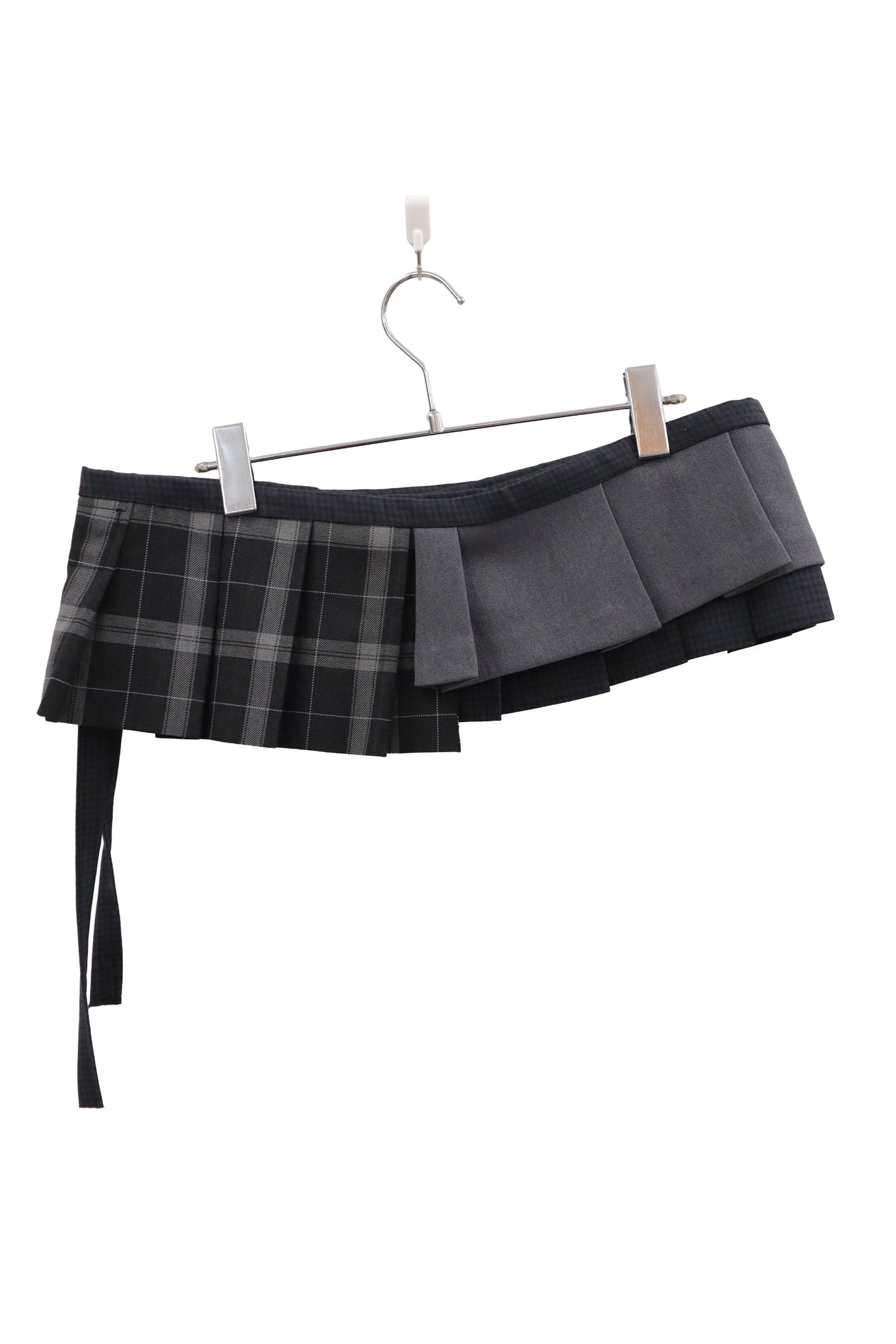 plaid tiered mini skirt/RM-［2607-045］