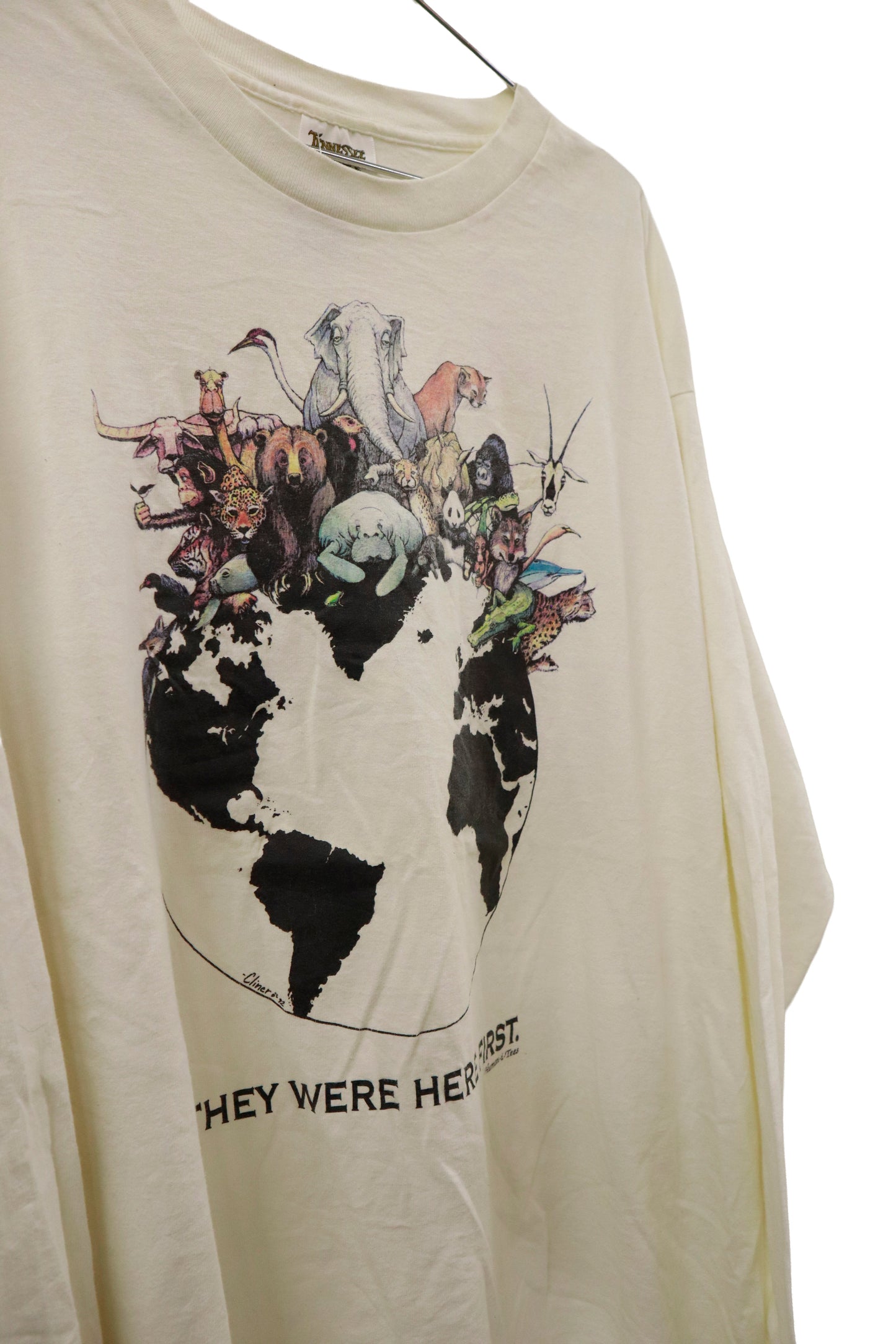 90’s Human-i-Tees ”animal print” L/S Tee / NV-［2601-004］