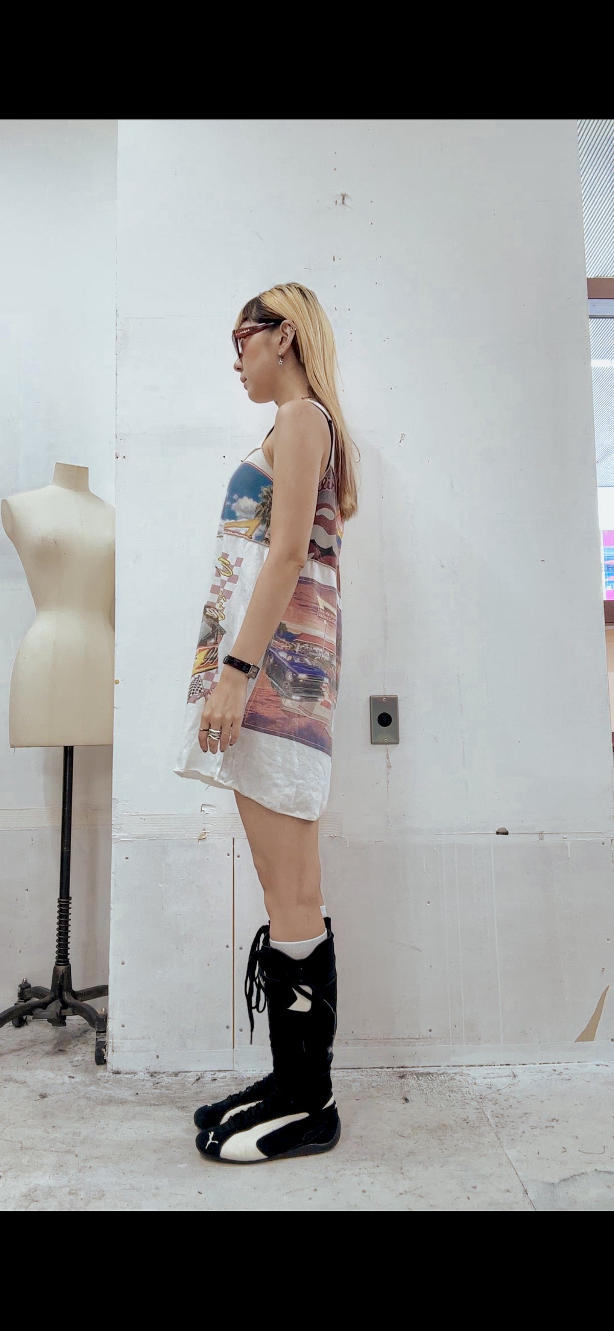 Rolling Stones racing long tanktop/RM-［2606-020］
