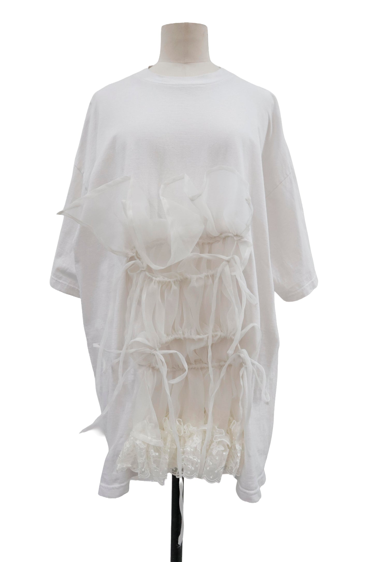 shirring ribbon tee/RM-［2605-033］