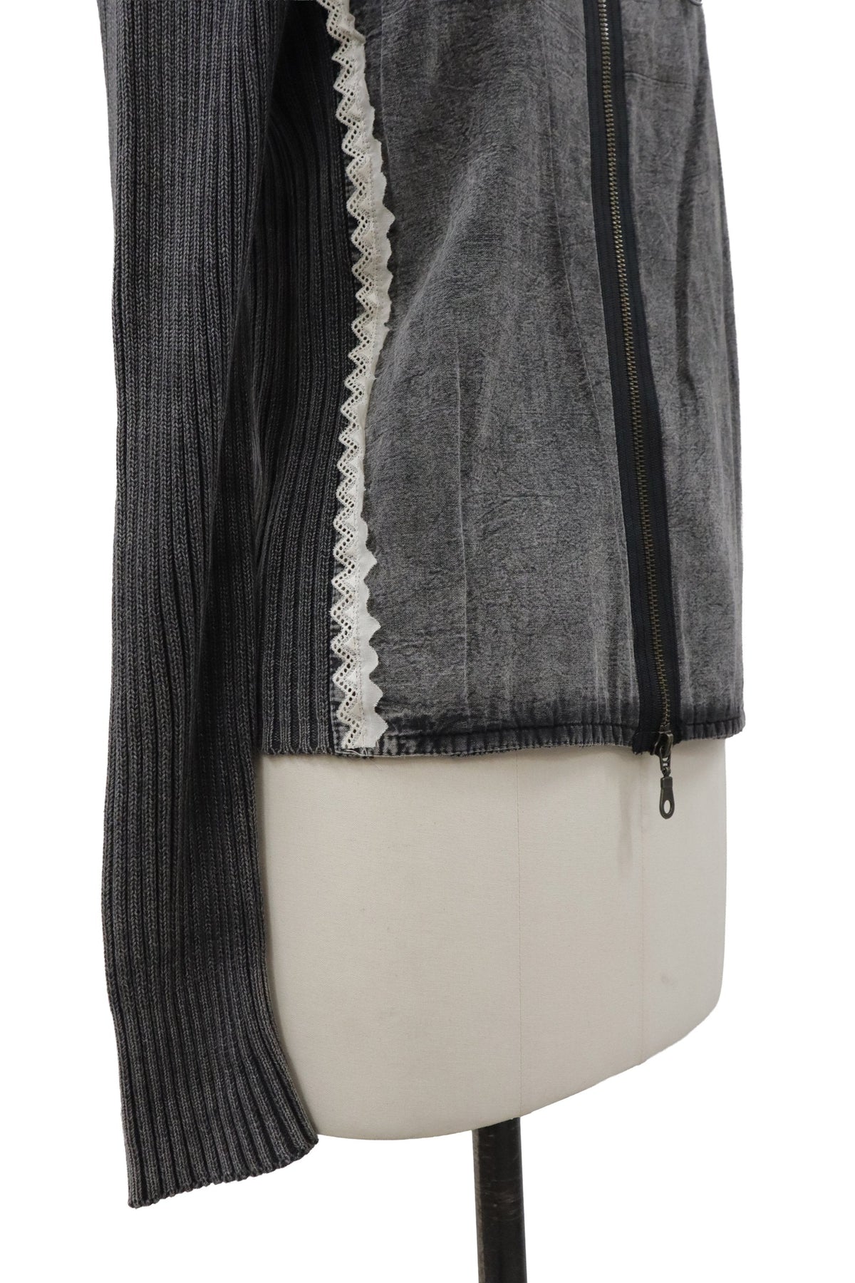 rib knit zip outer/RM-［2608-038］