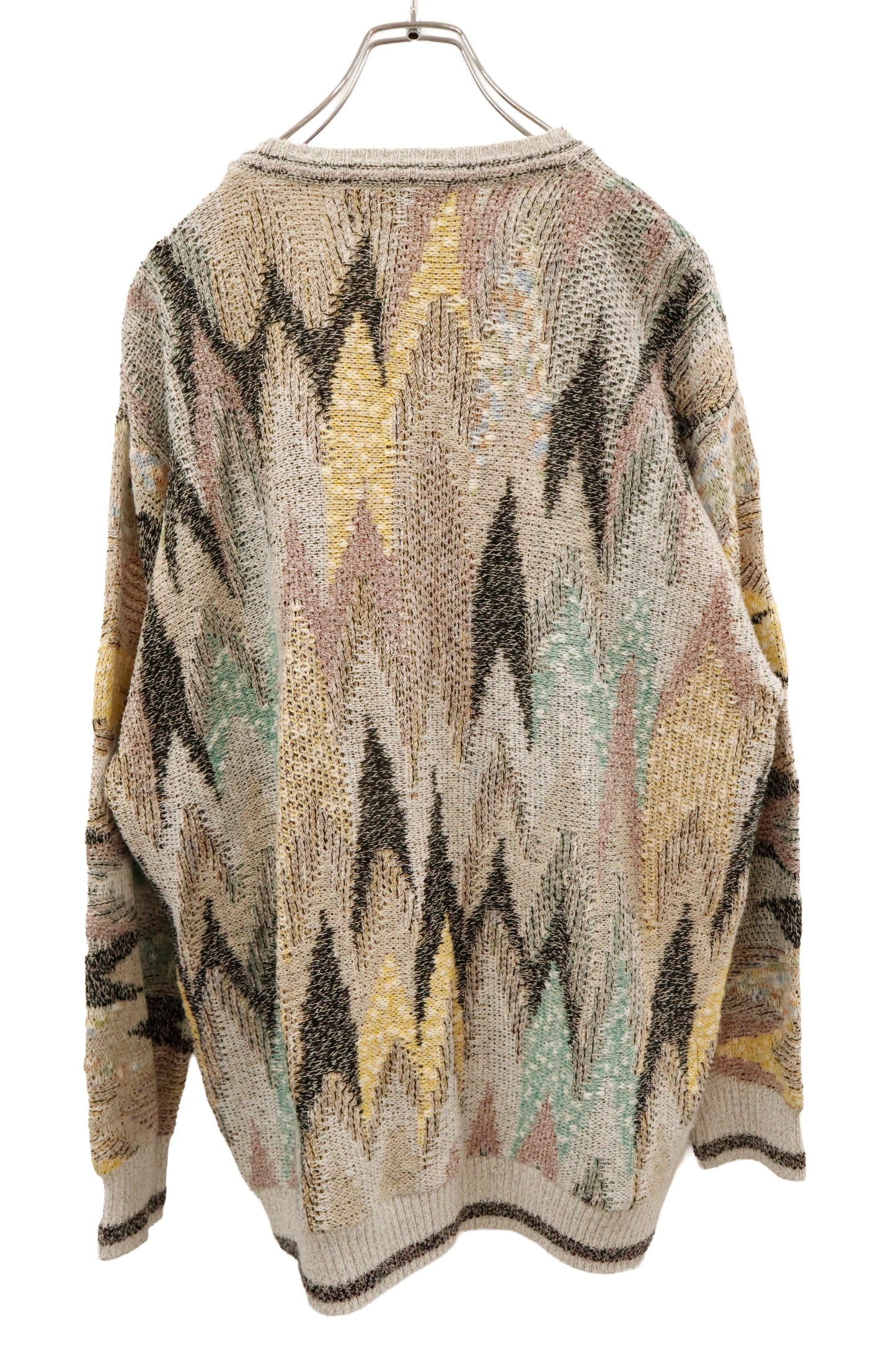 Abstract Pattern Knit Sweater/U-［2602-025］
