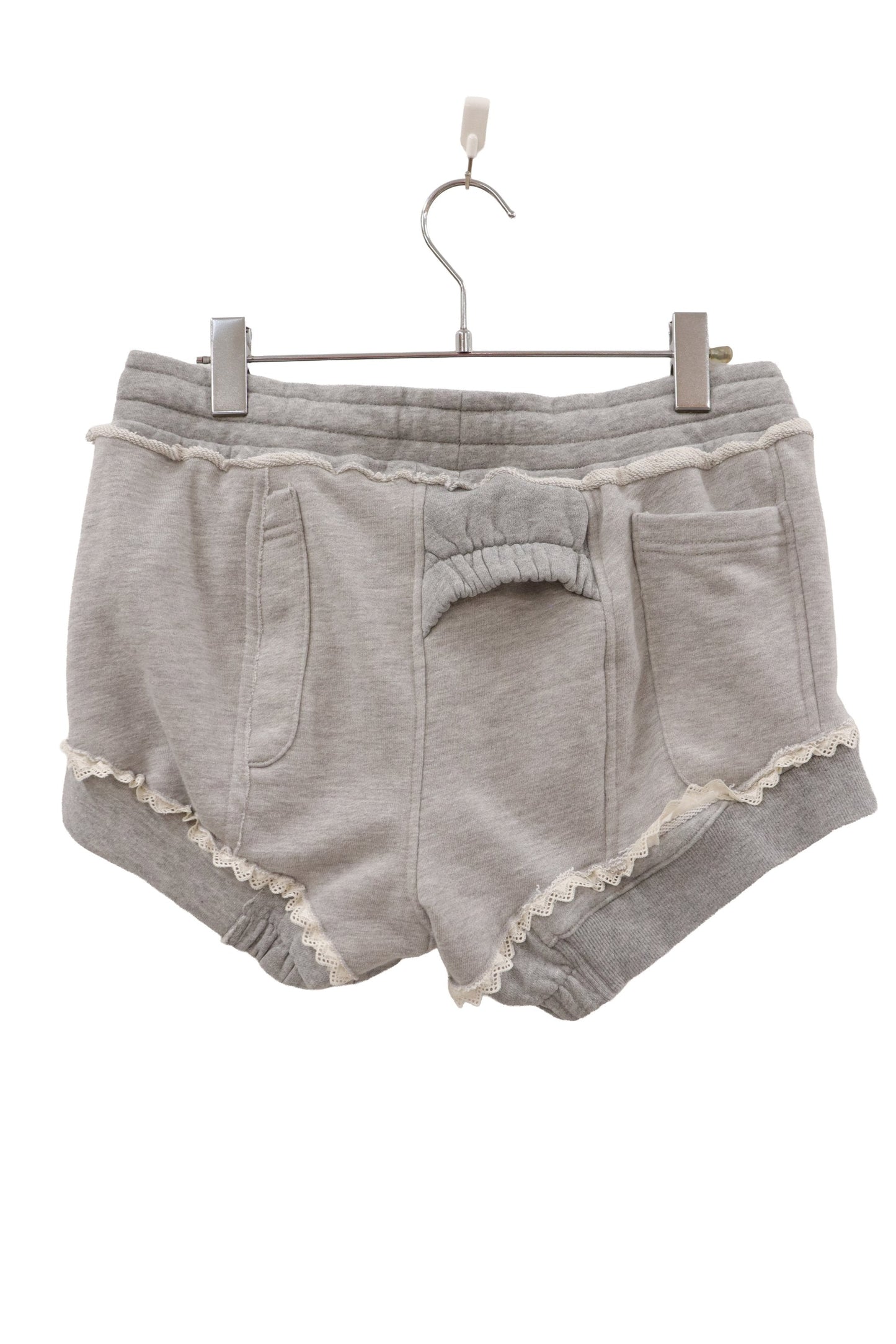 lace trim sweat shorts/RM-［2607-057］