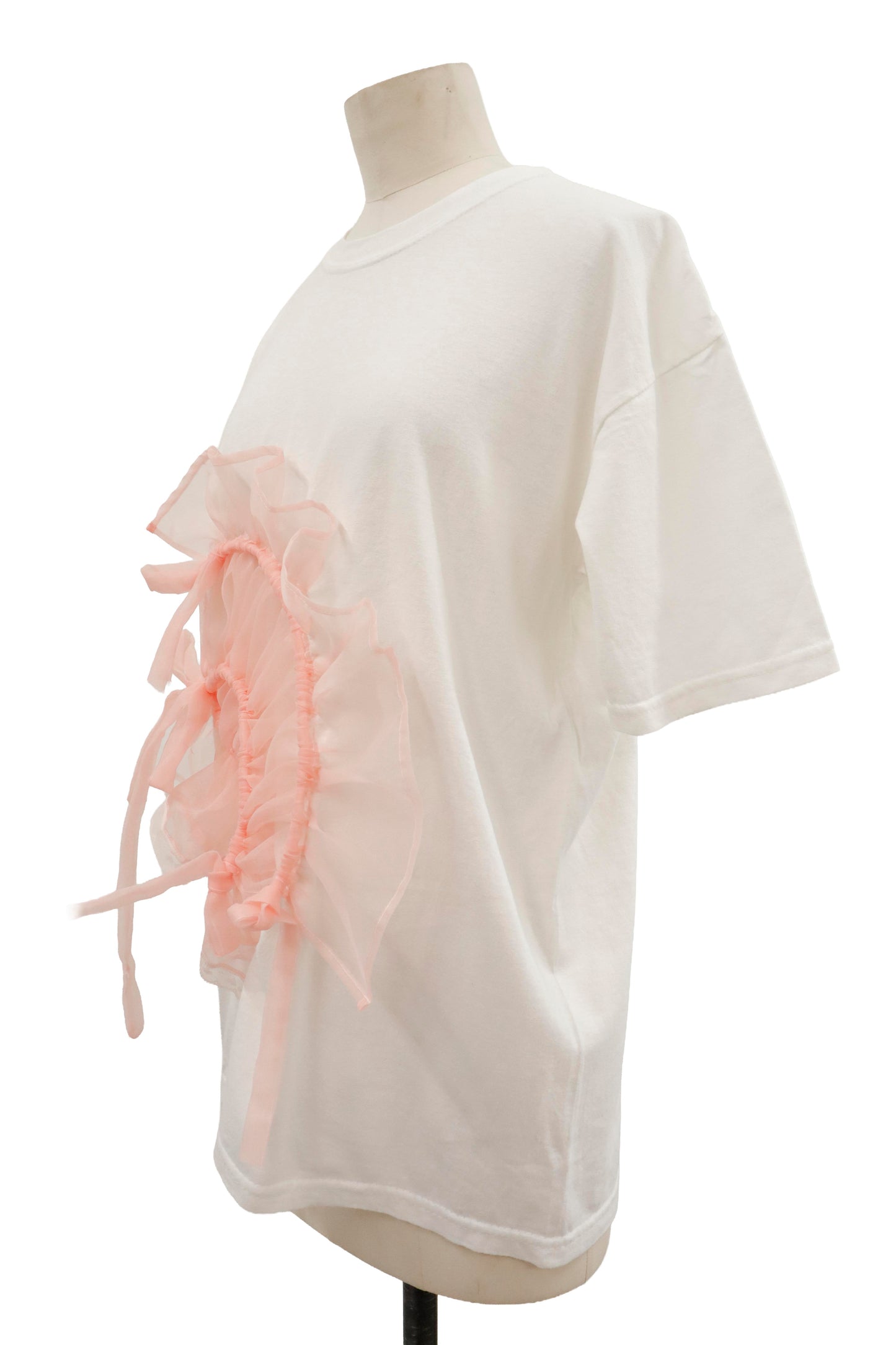 shirring ribbon tee/RM-［2605-029］