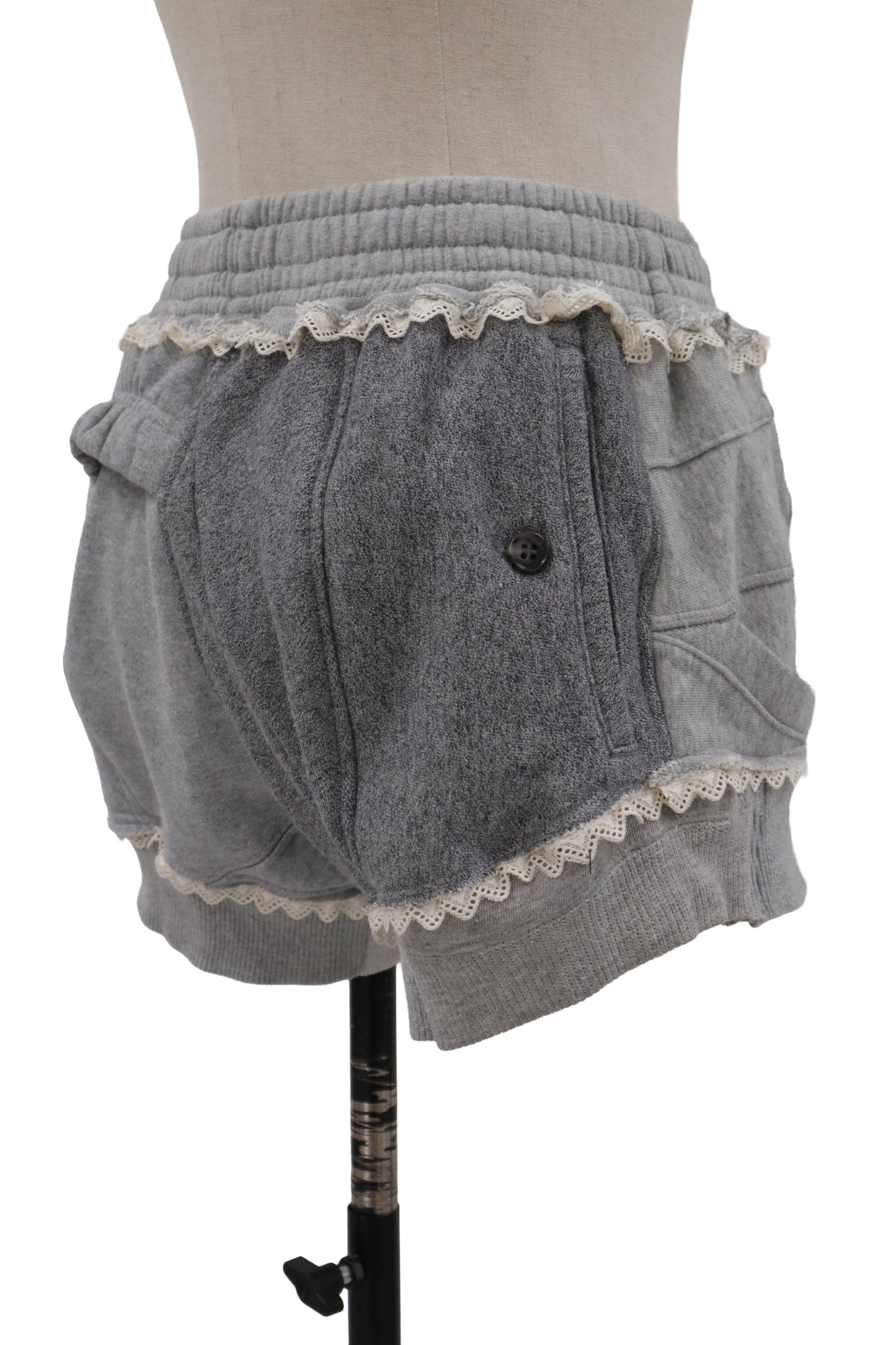 lace sweat shorts/RM-［2606-034］