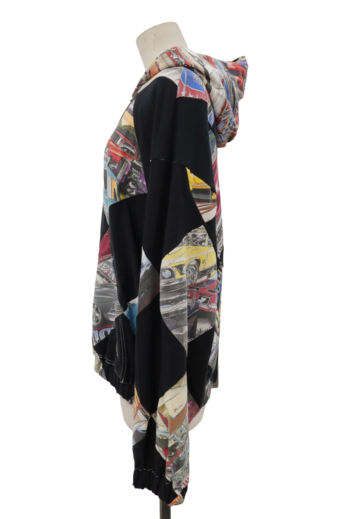 patchwork zip f hoodie/RM-［2608-094］