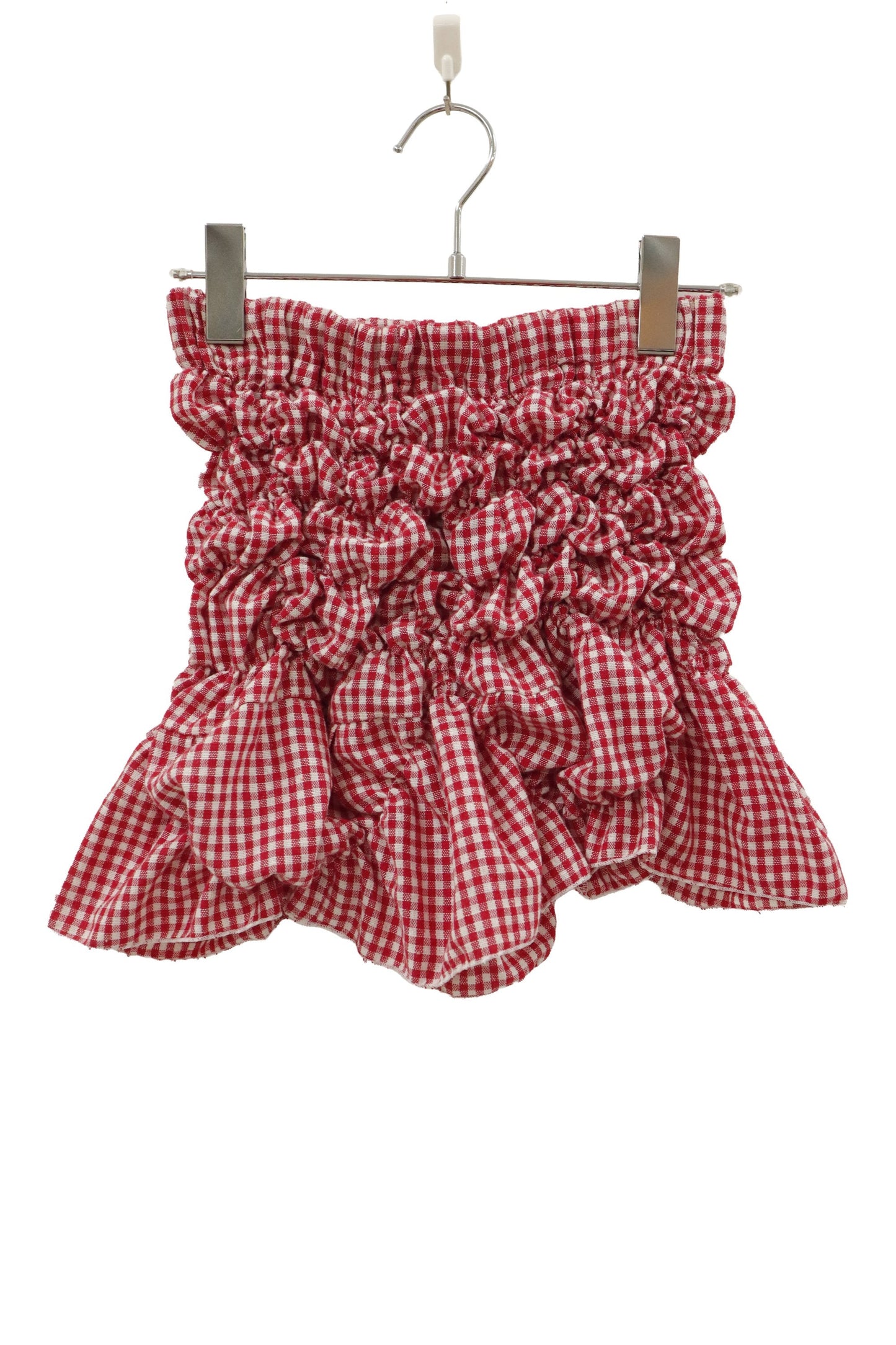 gingham ruffle skirt/KUSHA KUSHA PLAN/RM-［2607-054］