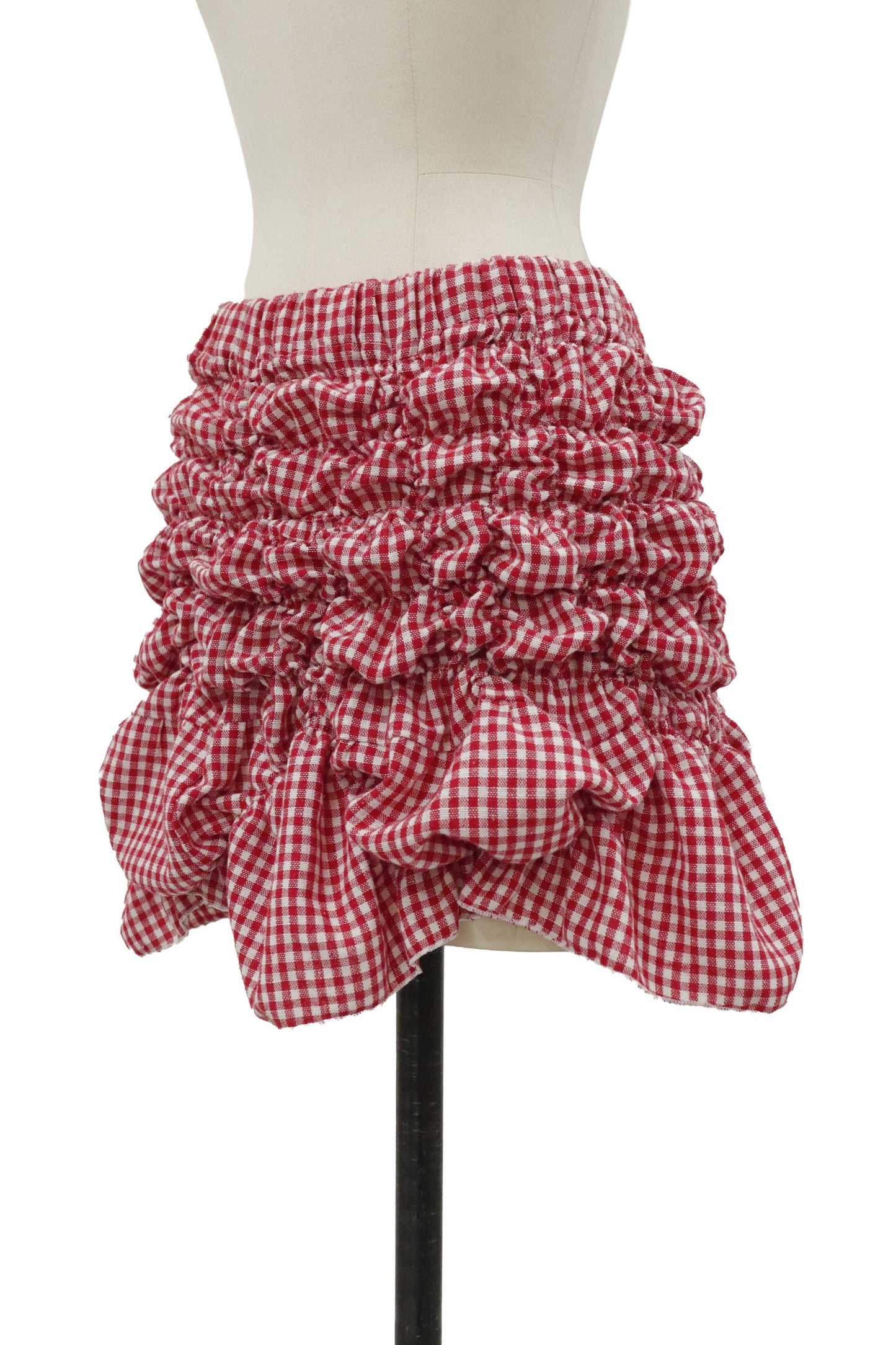 gingham ruffle skirt/KUSHA KUSHA PLAN/RM-［2607-054］