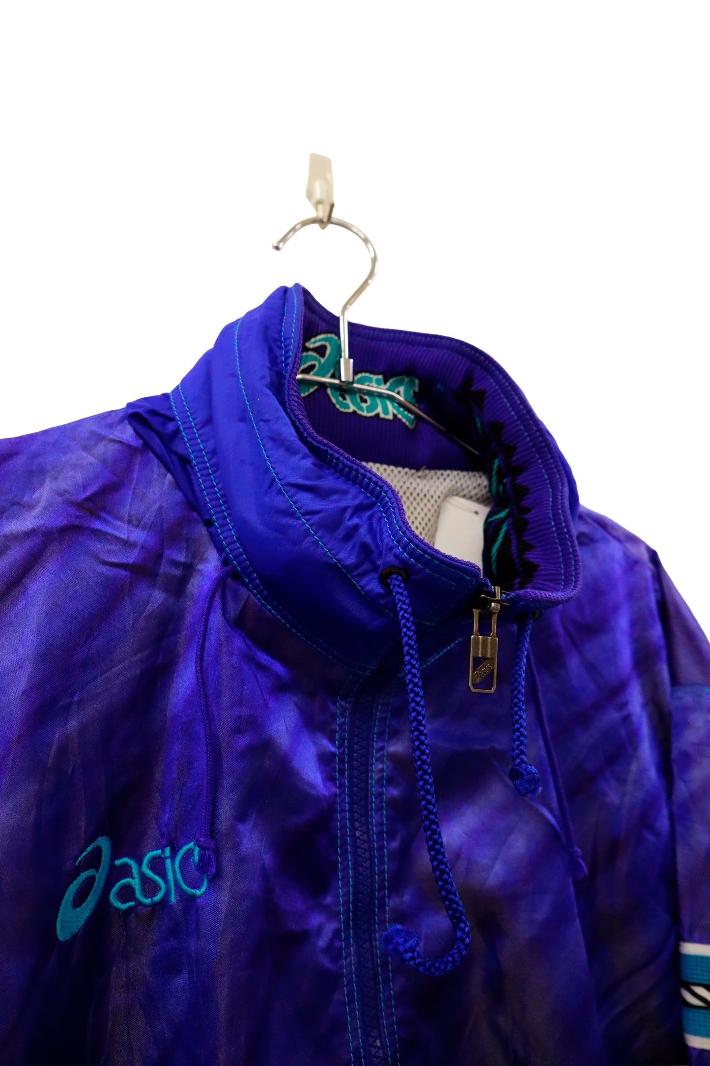90's asics nylon jacket / NV-［2601-012］