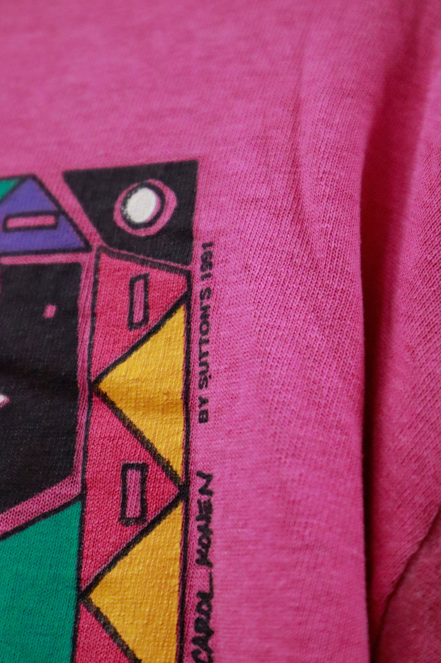 90's BEER dog mock neck L/S Tee /NV-［2601-045］