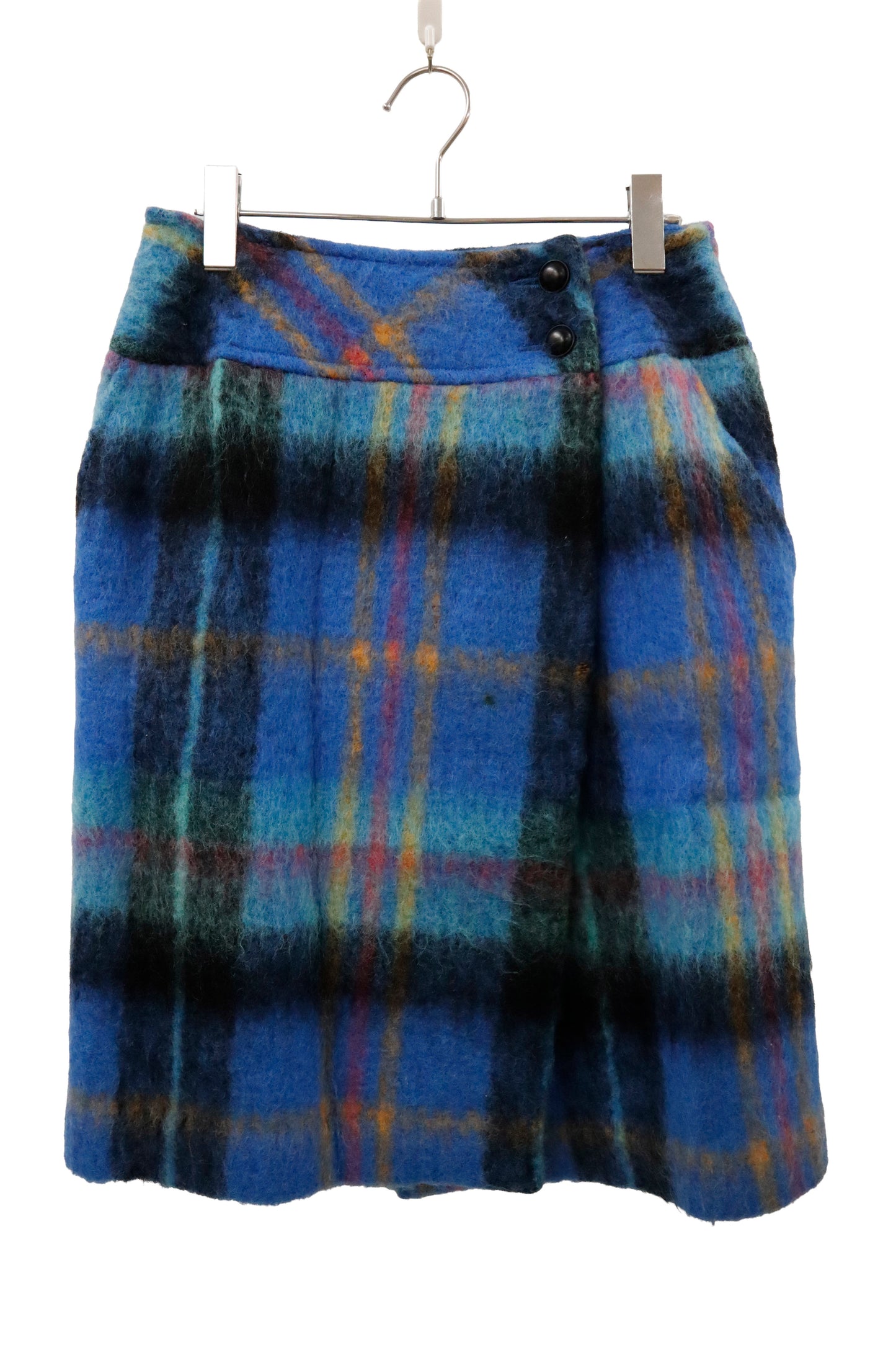 wool check skirt/U-［2602-038］