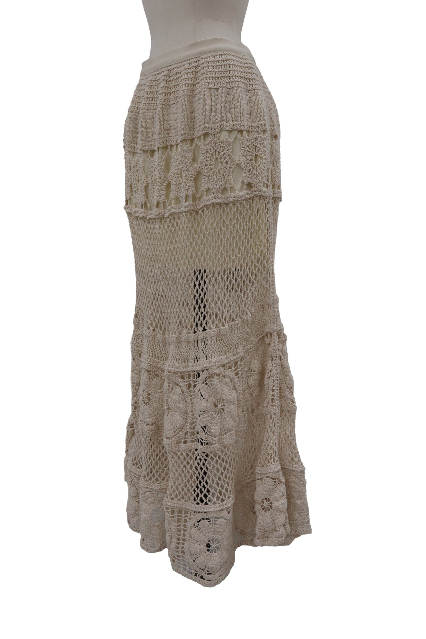 lace mermaid maxi skirt/RM-［2607-022］