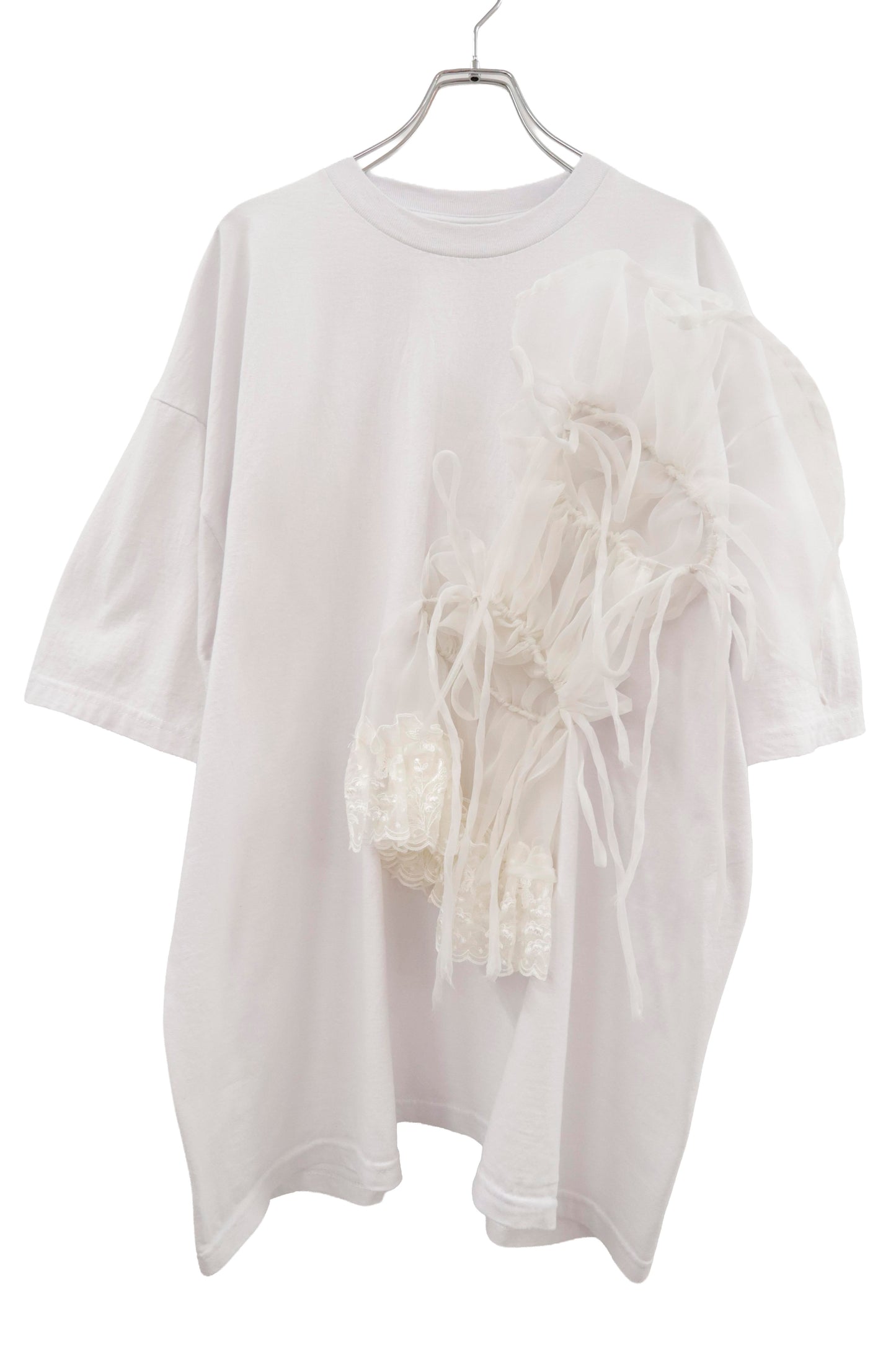 shirring ribbon tee/RM-［2605-032］