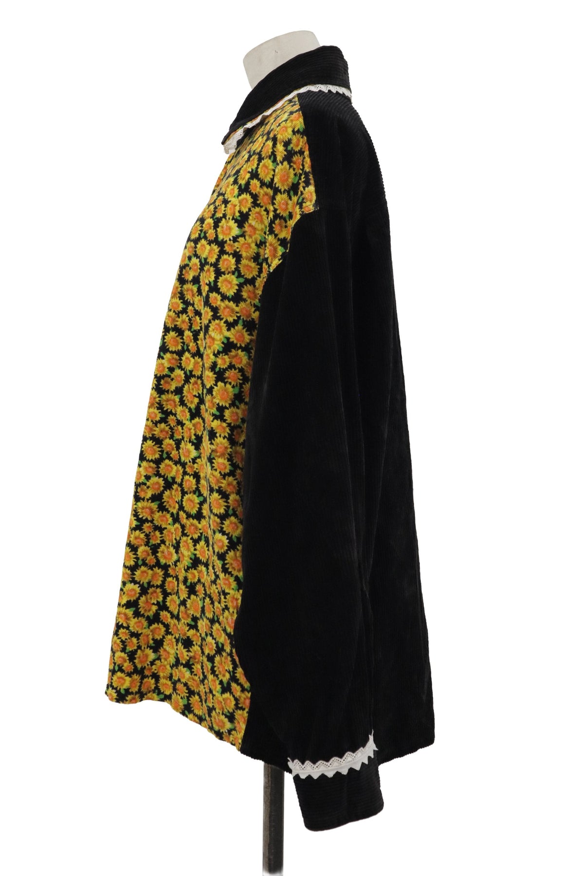 flower print corduroy shirt/RM-［2608-102］