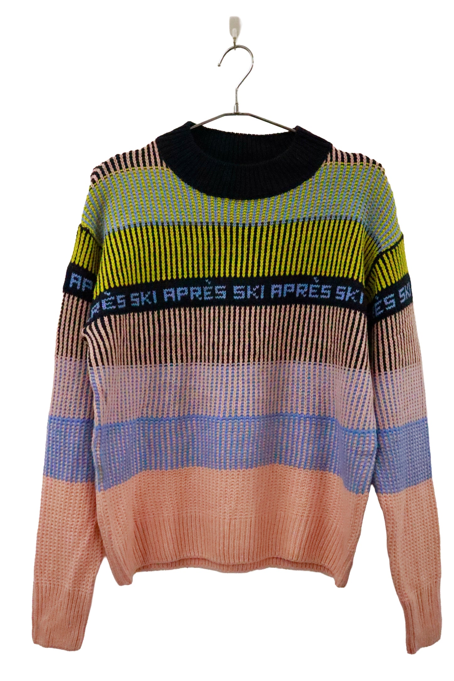 00's border knit sweater /U-［2601B-011］