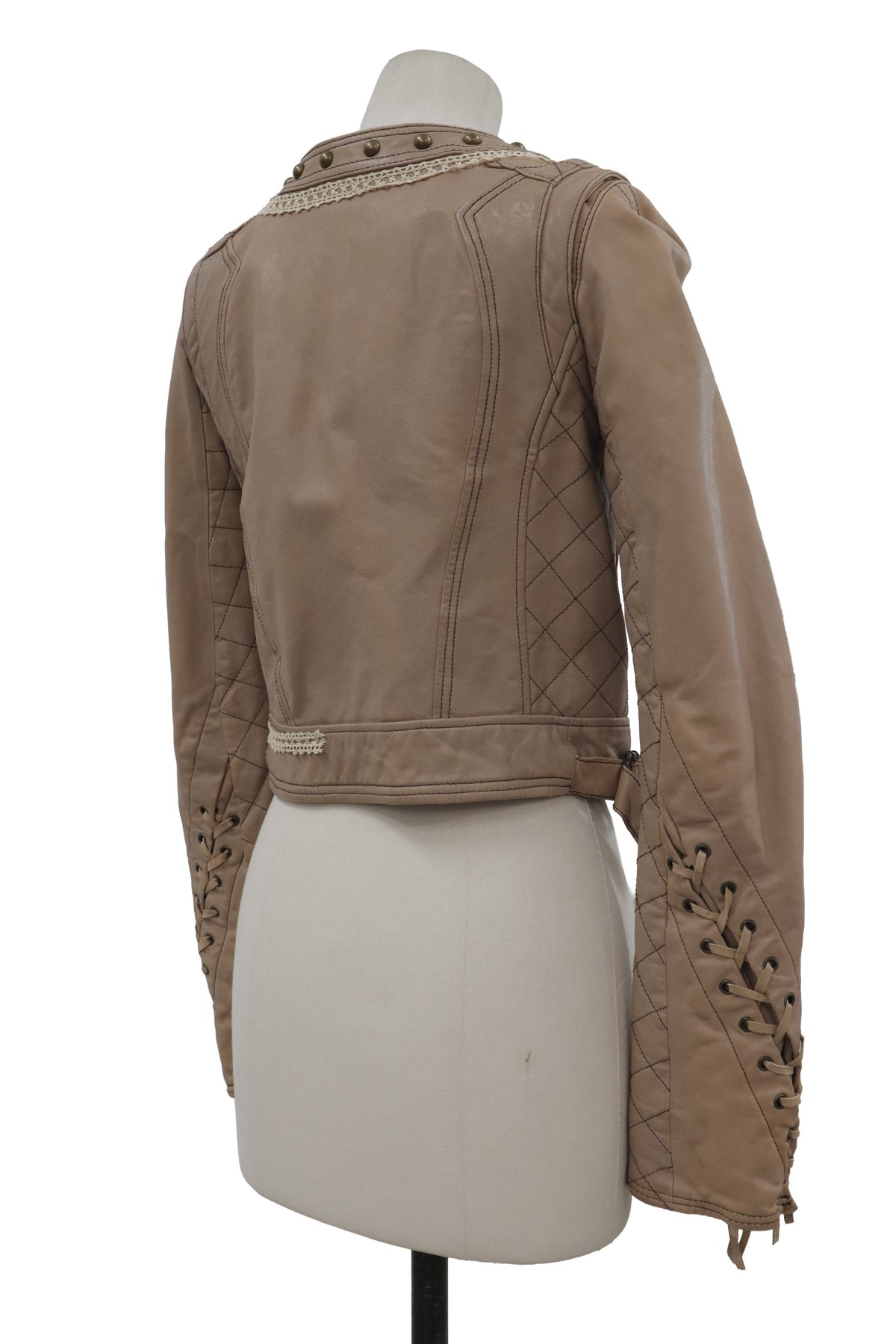 decorative leather jacket/RM-［2608-105］
