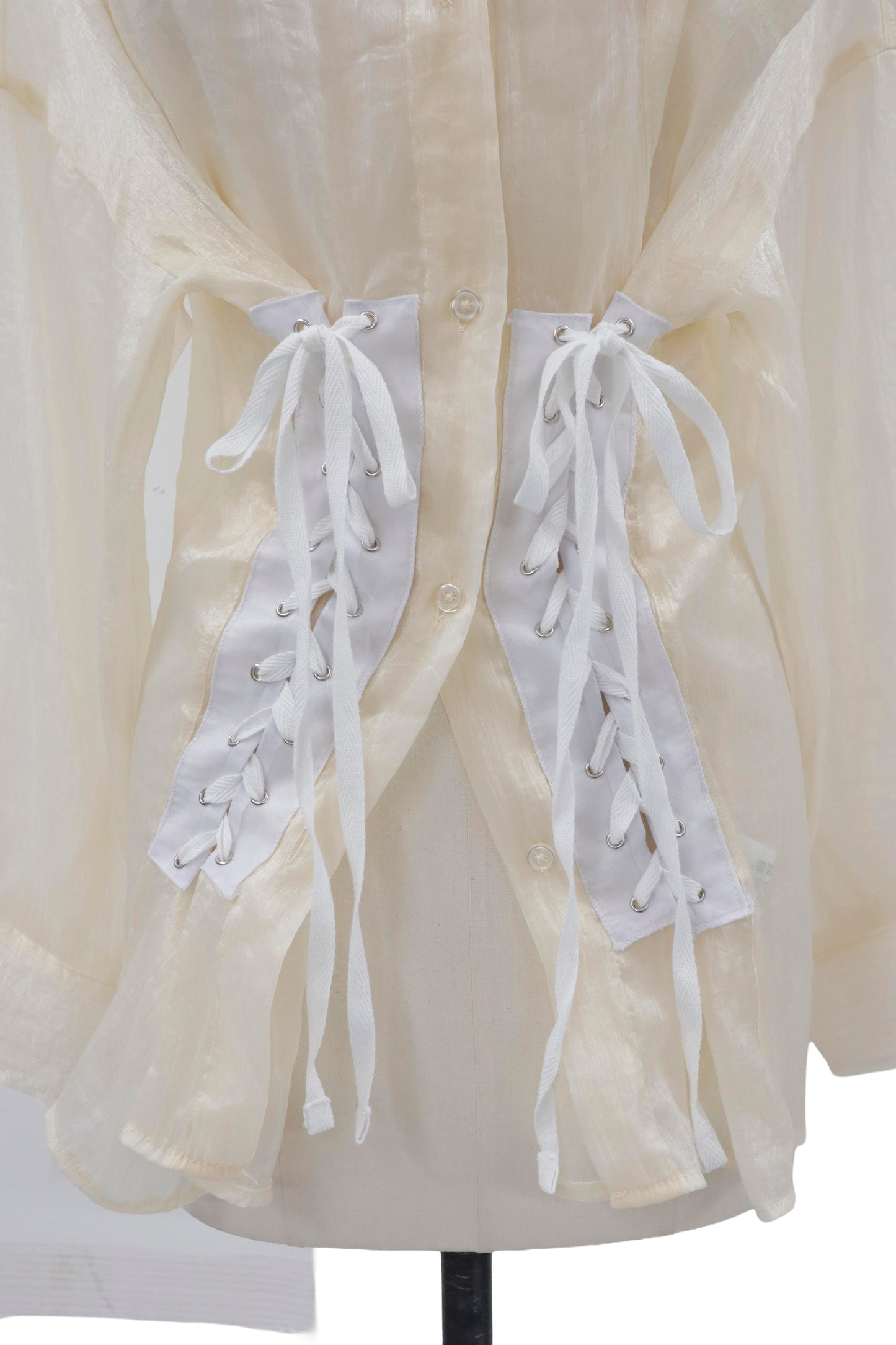 lace up shirt/RM-［2605-038］