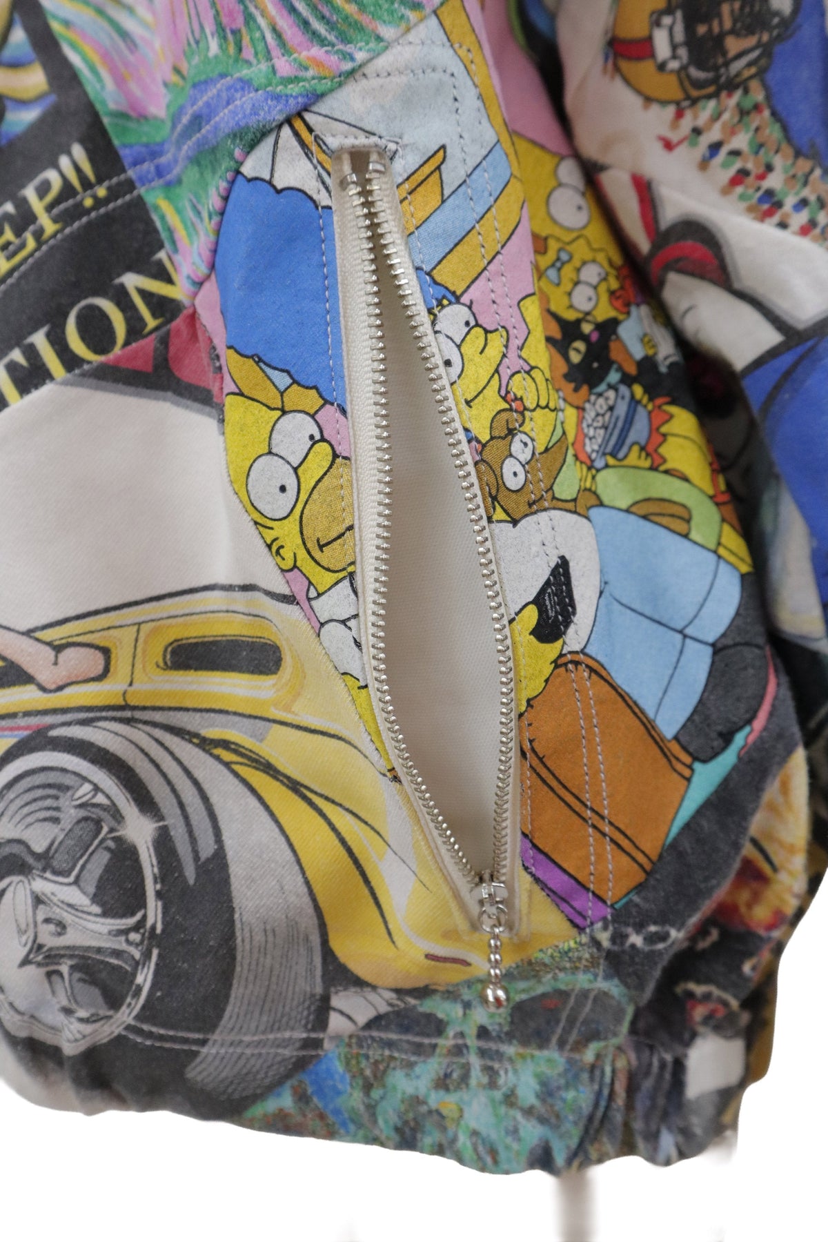 patchwork zip f hoodie/RM-［2608-093］