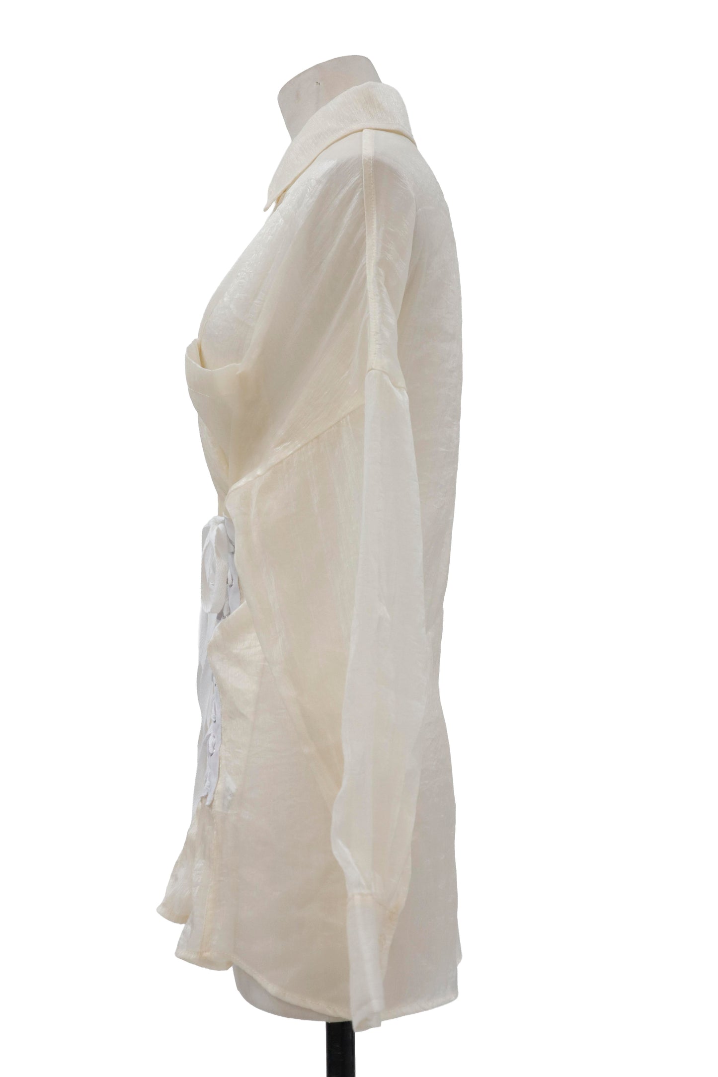 lace up shirt/RM-［2605-038］