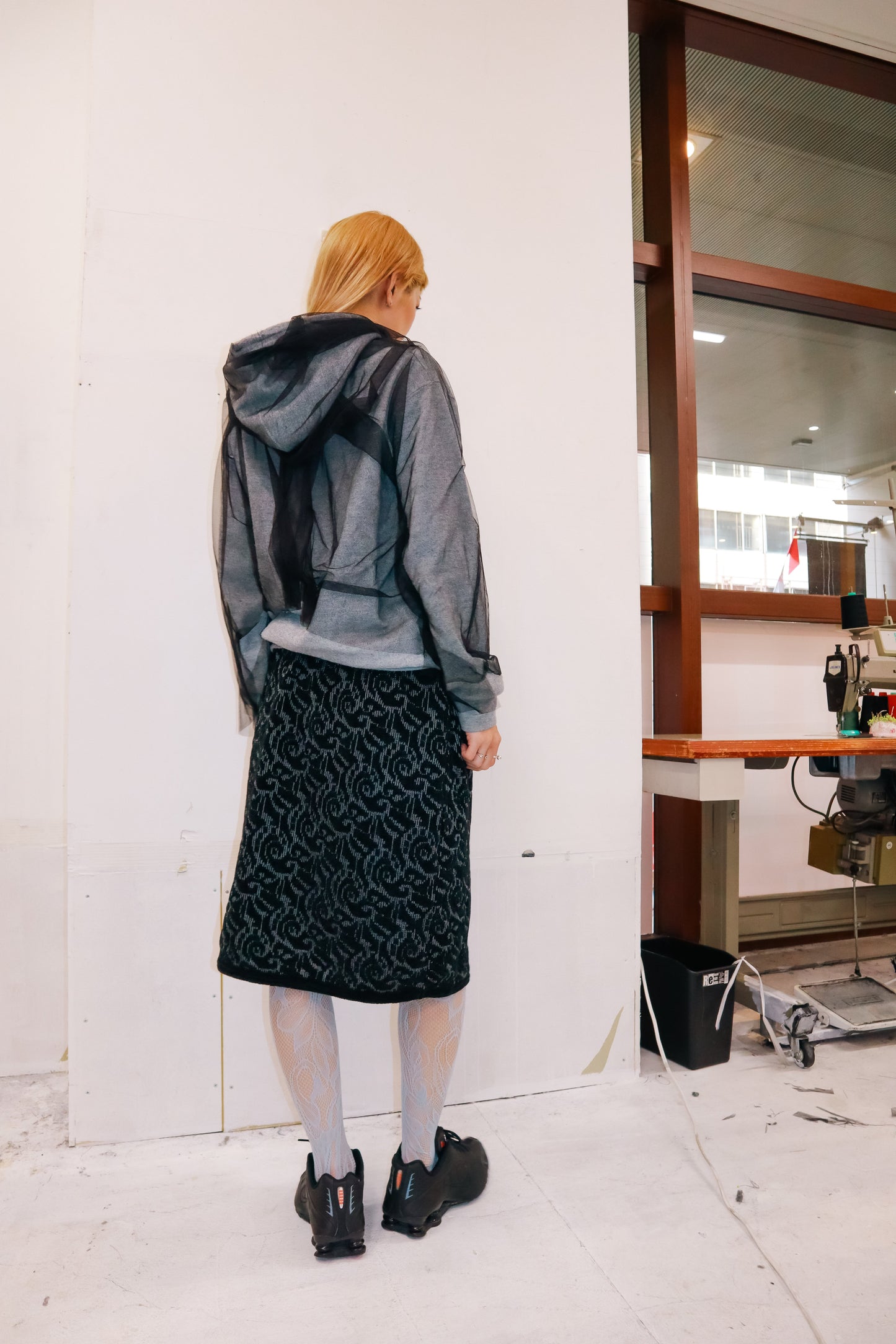 organdy mix hoodie/RM-［2511-018］