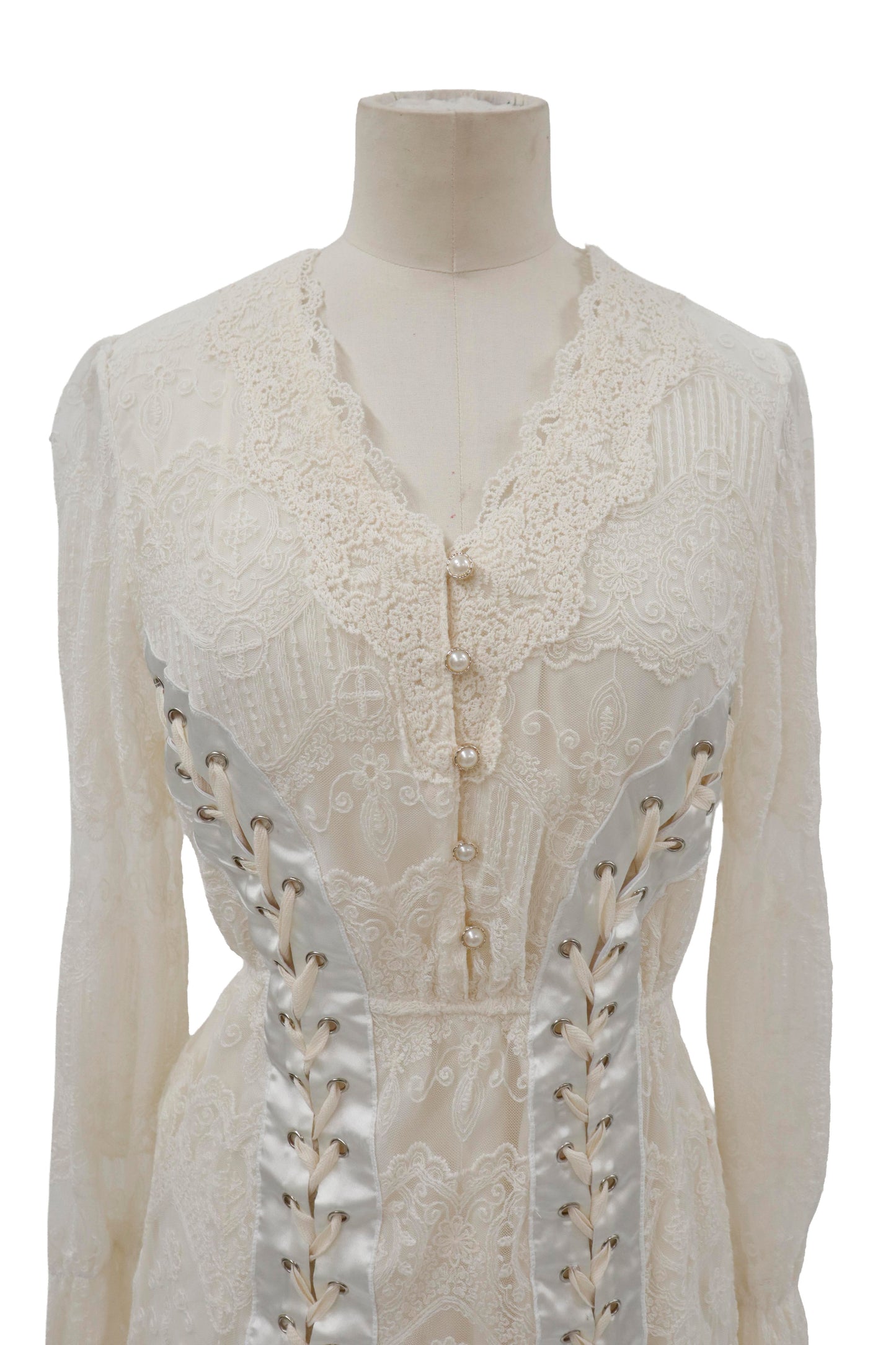 lace up dress/RM-［2605-052］