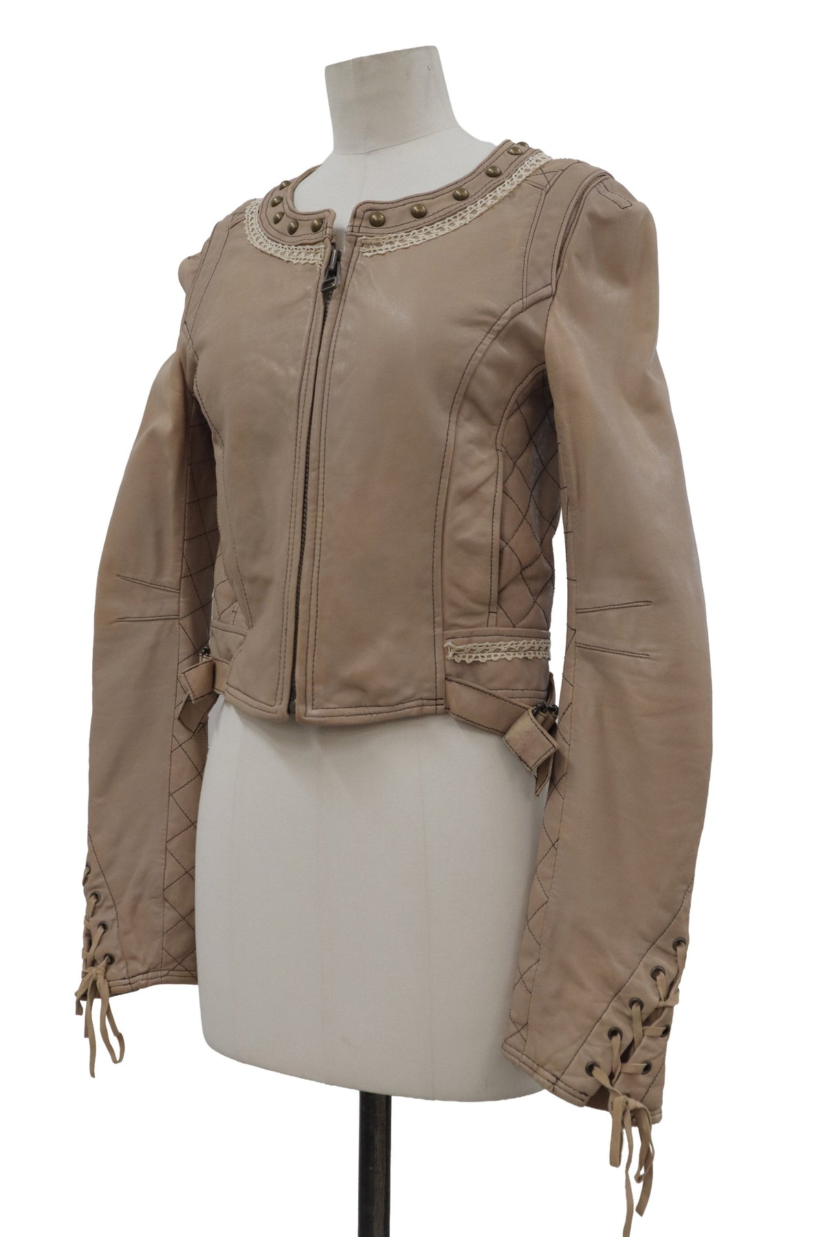 decorative leather jacket/RM-［2608-105］