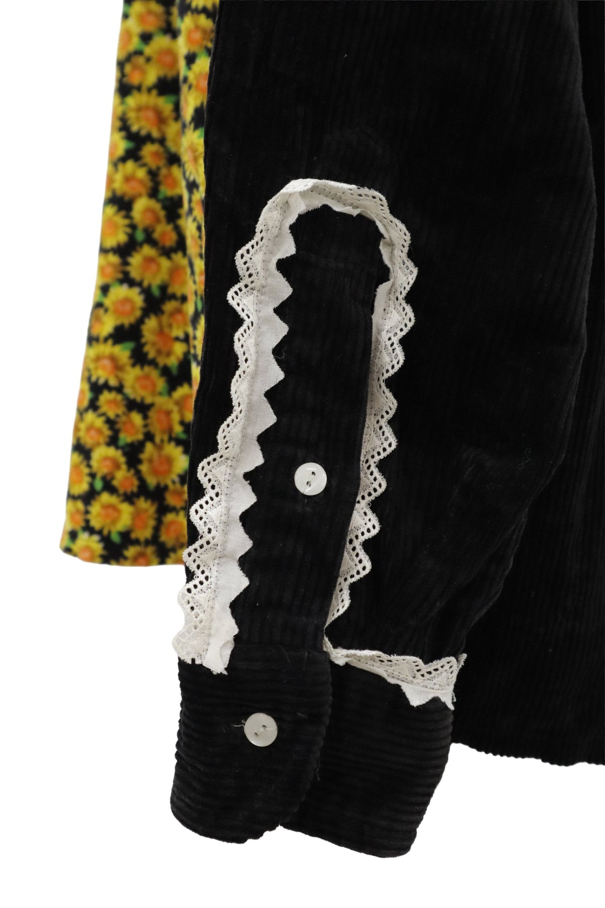 flower print corduroy shirt/RM-［2608-102］