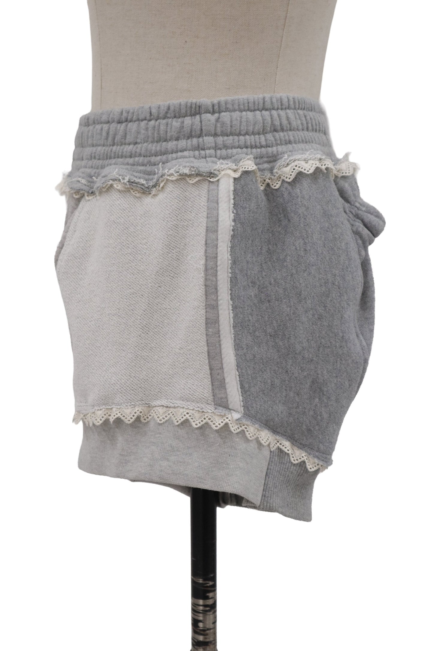 lace sweat shorts/RM-［2606-034］