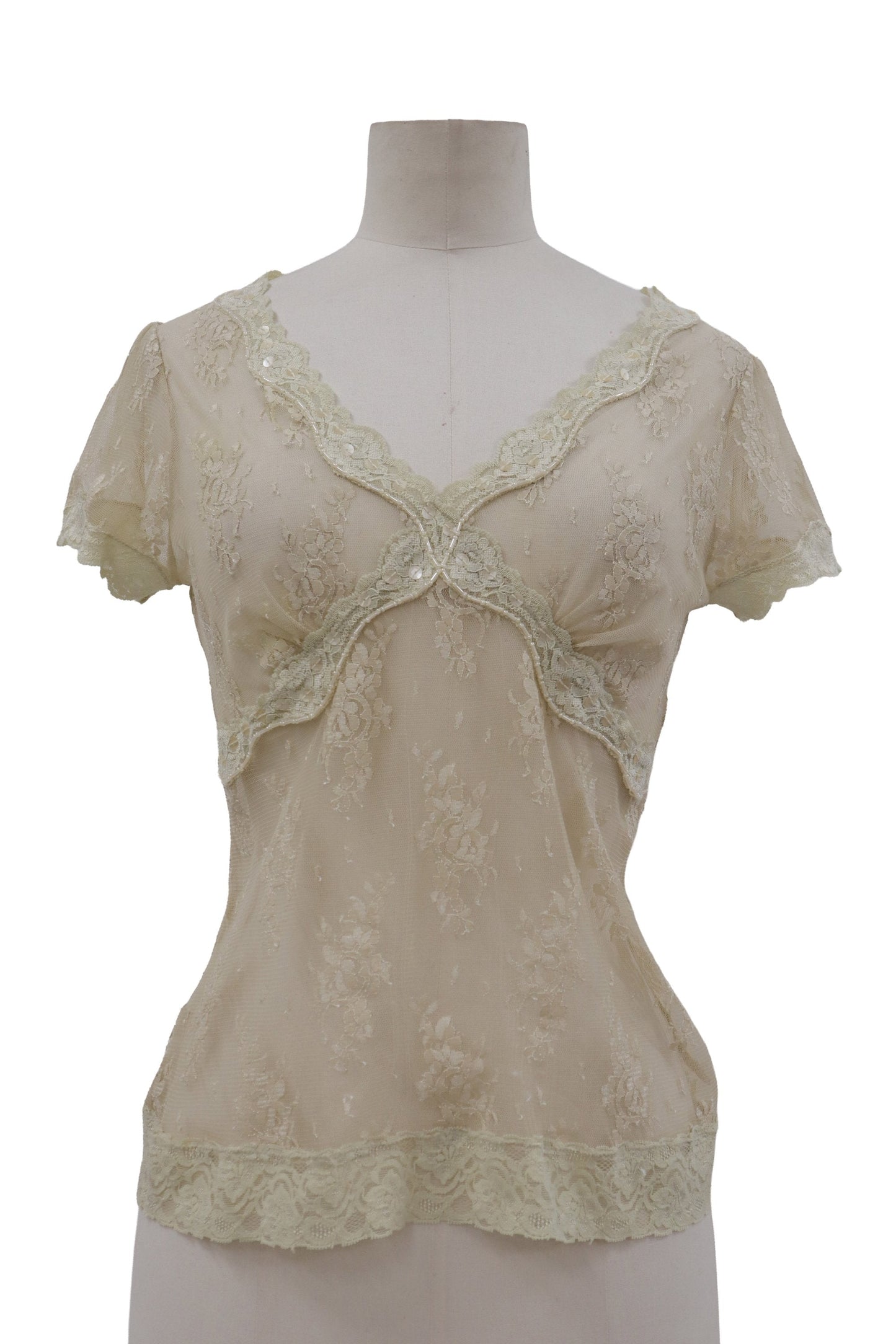 lace sequin blouse/RM-［2607-019］