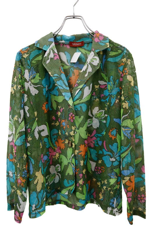 floral pattern shirt jacket/U-［2602-040］