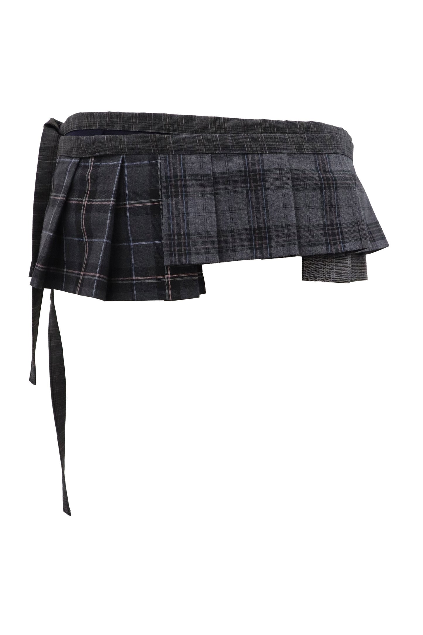 plaid tiered mini skirt/RM-［2607-047］