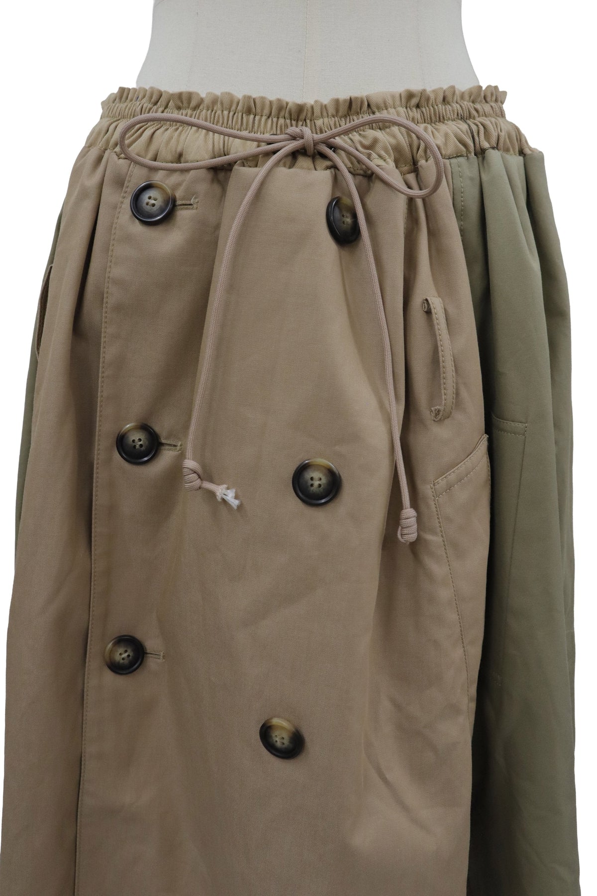 upcycled trench coat skirt/RM-［2608-019］