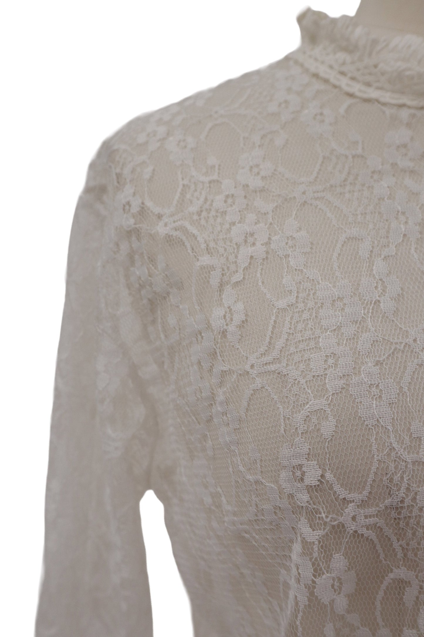 lace mock neck top/RM-［2607-020］