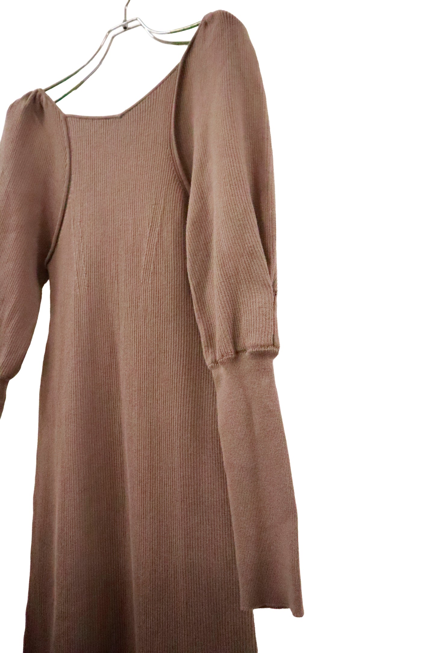 rib knit dress / U-［2601-040］