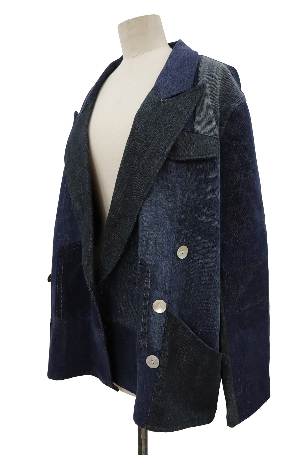 patchwork denim jacket/RM-［2608-096］