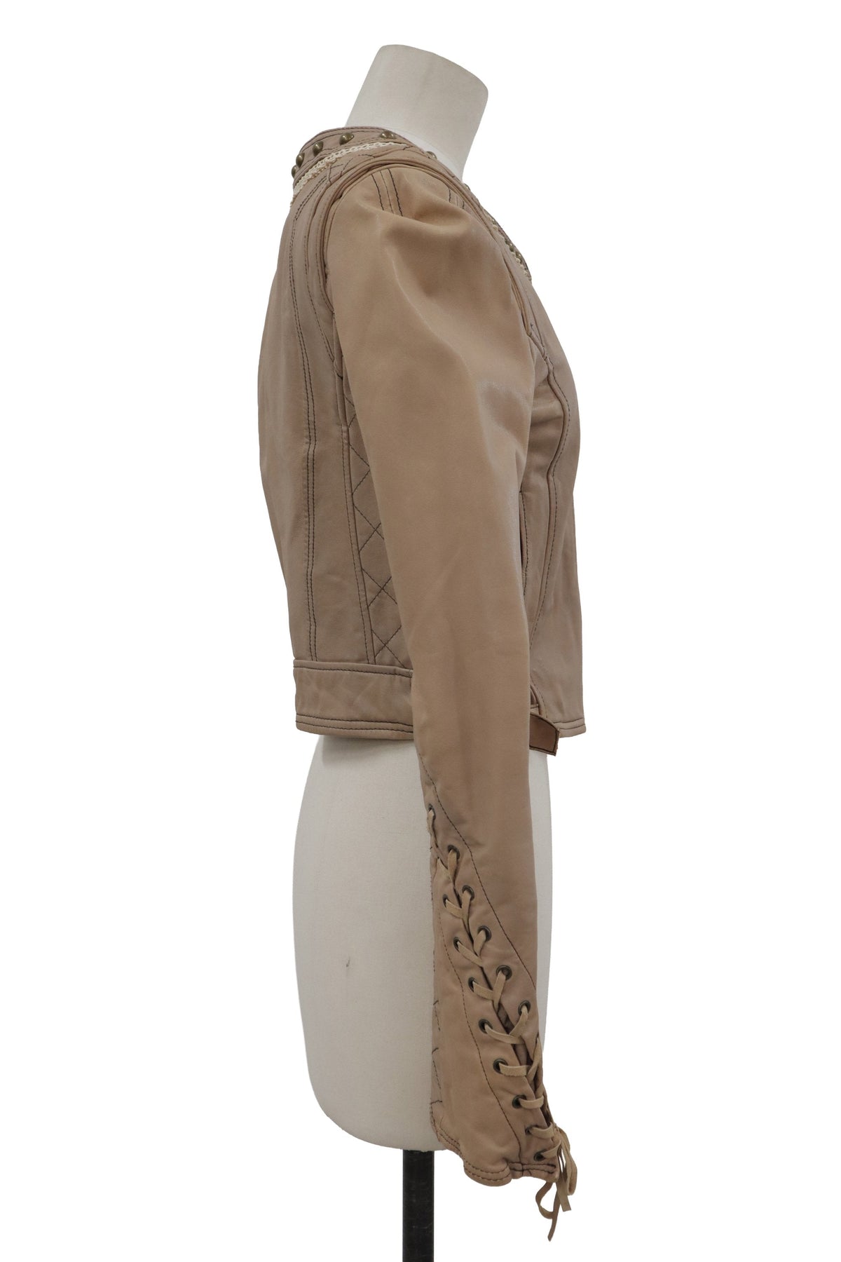decorative leather jacket/RM-［2608-105］
