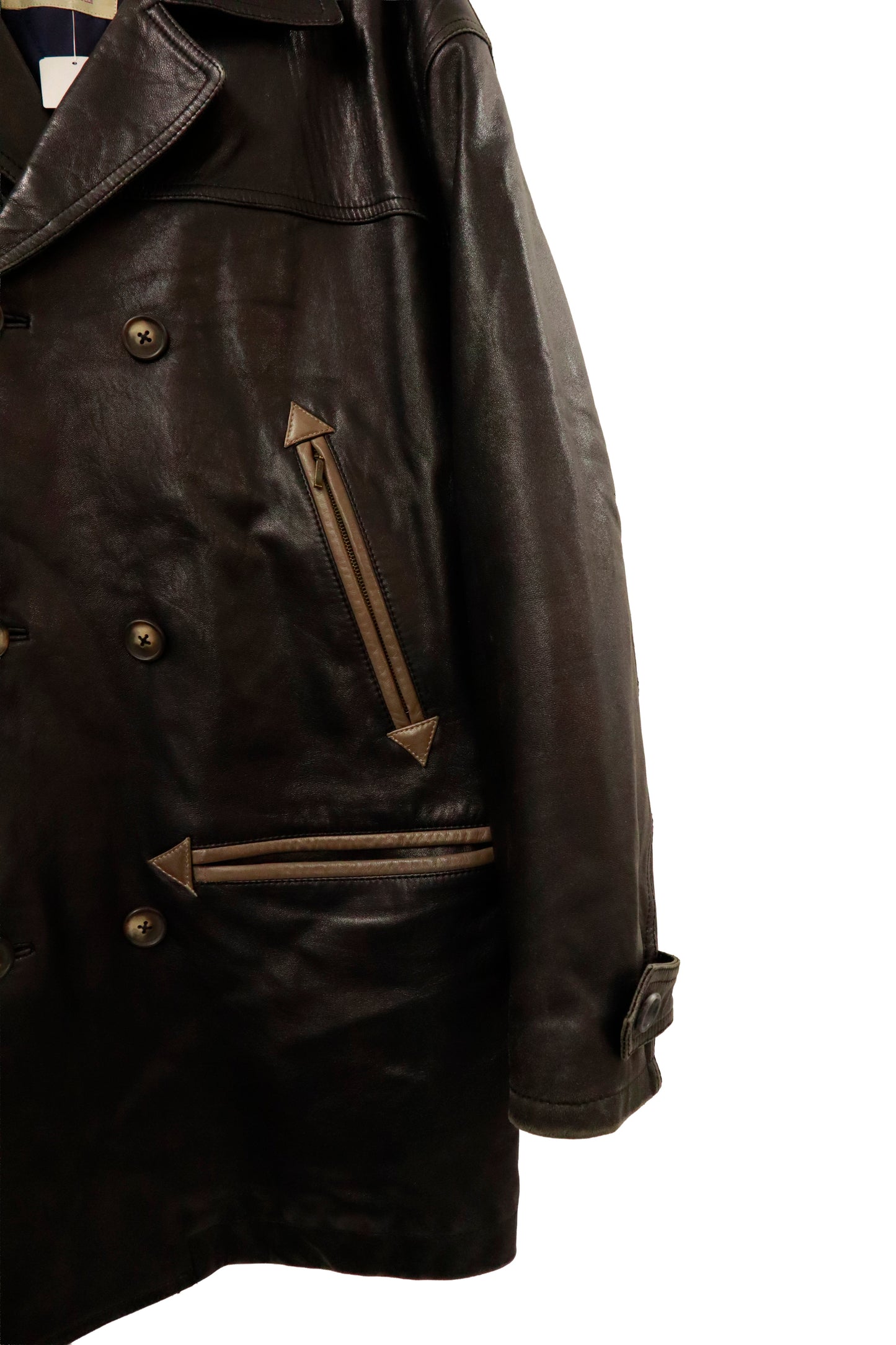 90's leather car coat / U-［2601-001］