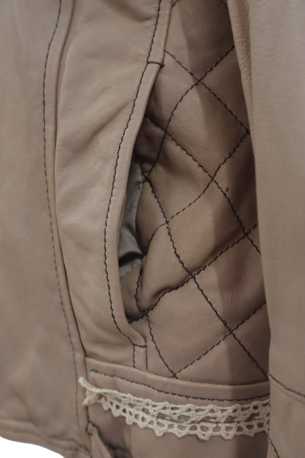 decorative leather jacket/RM-［2608-105］