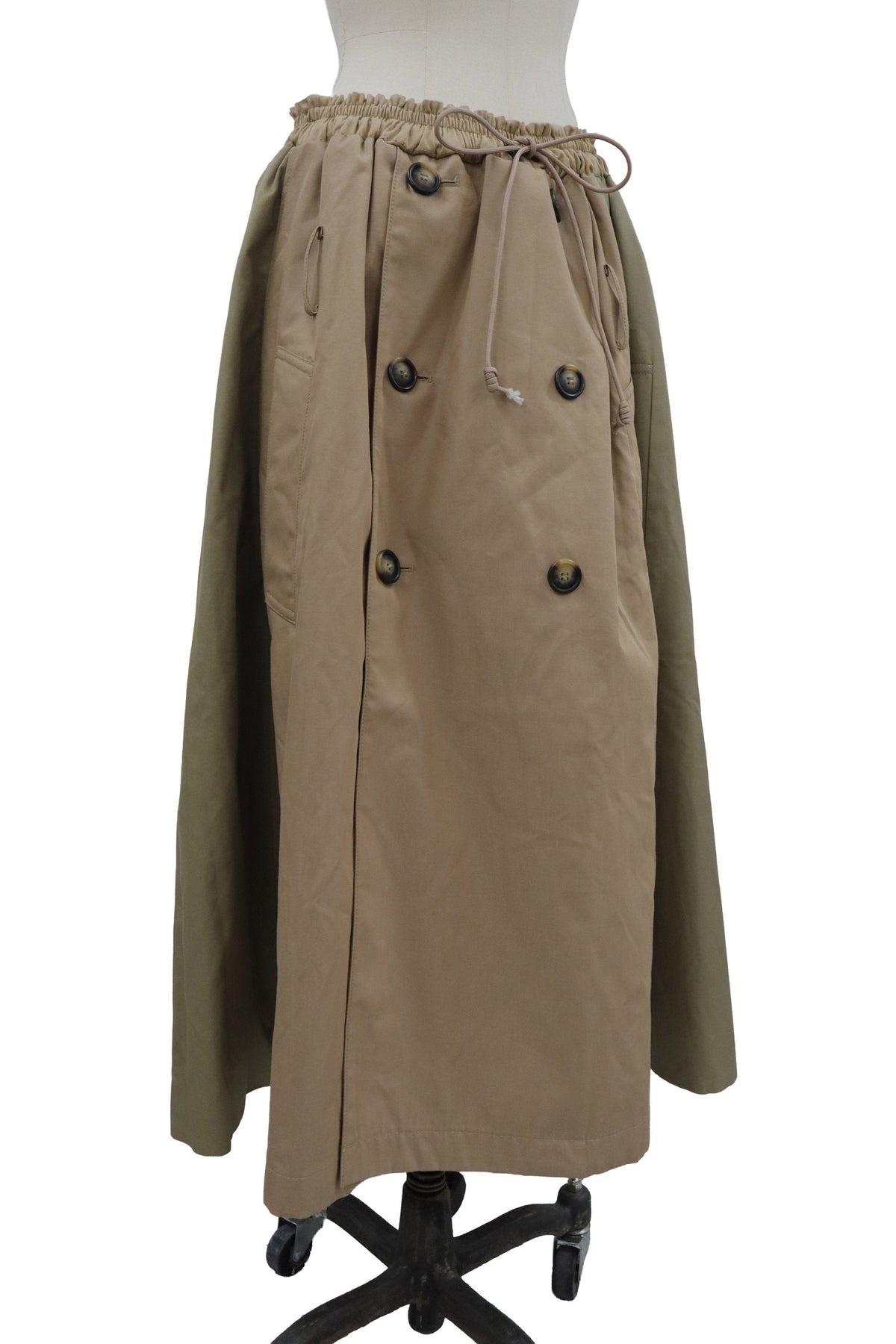 upcycled trench coat skirt/RM-［2608-019］
