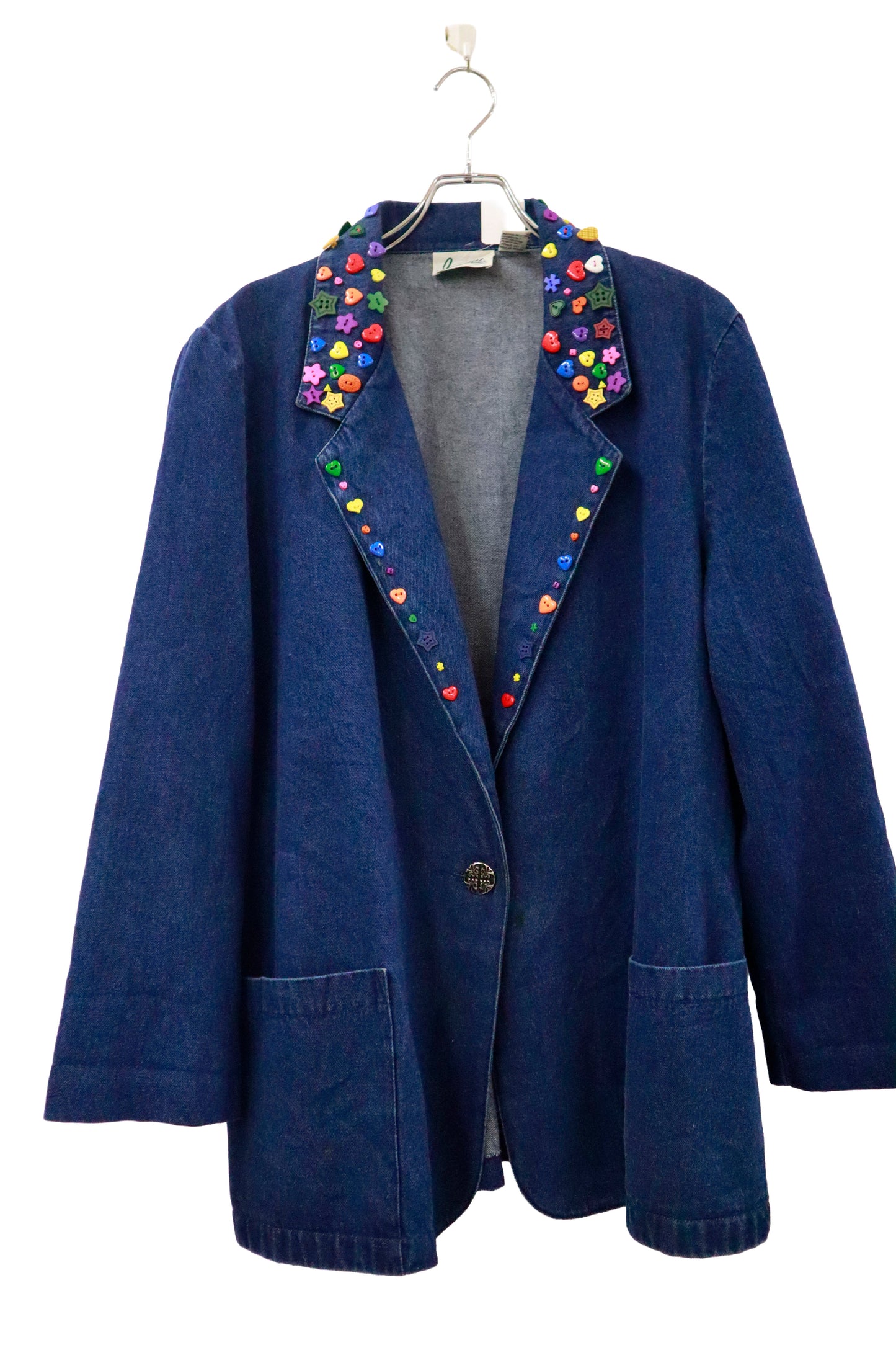 90's denim tailored jacket / NV-［2601-053］