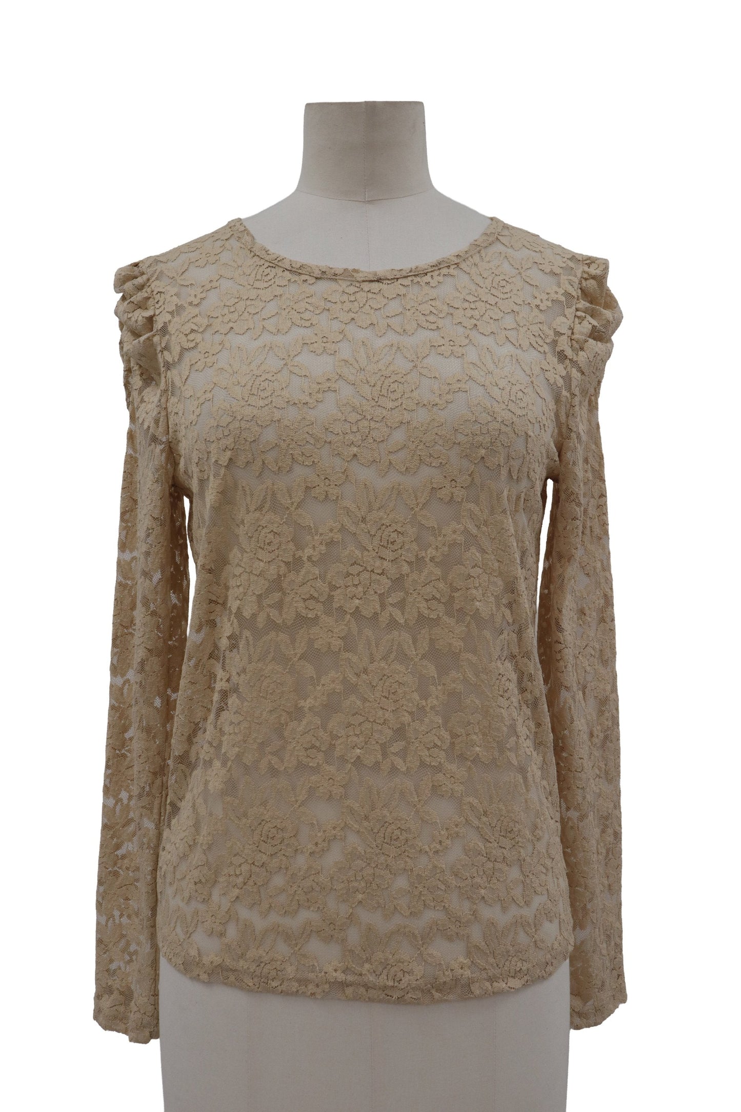 lace puff shoulder top/RM-［2607-021］