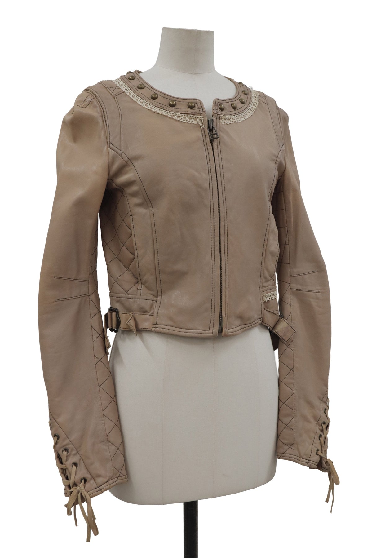 decorative leather jacket/RM-［2608-105］