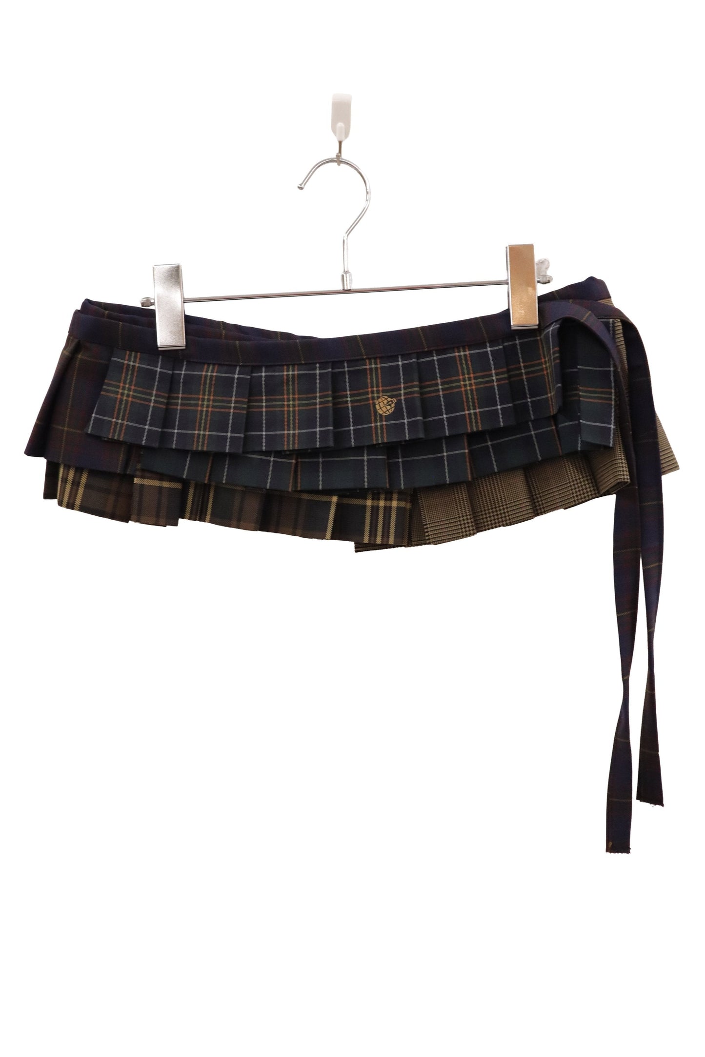 plaid tiered mini skirt/RM-［2607-050］