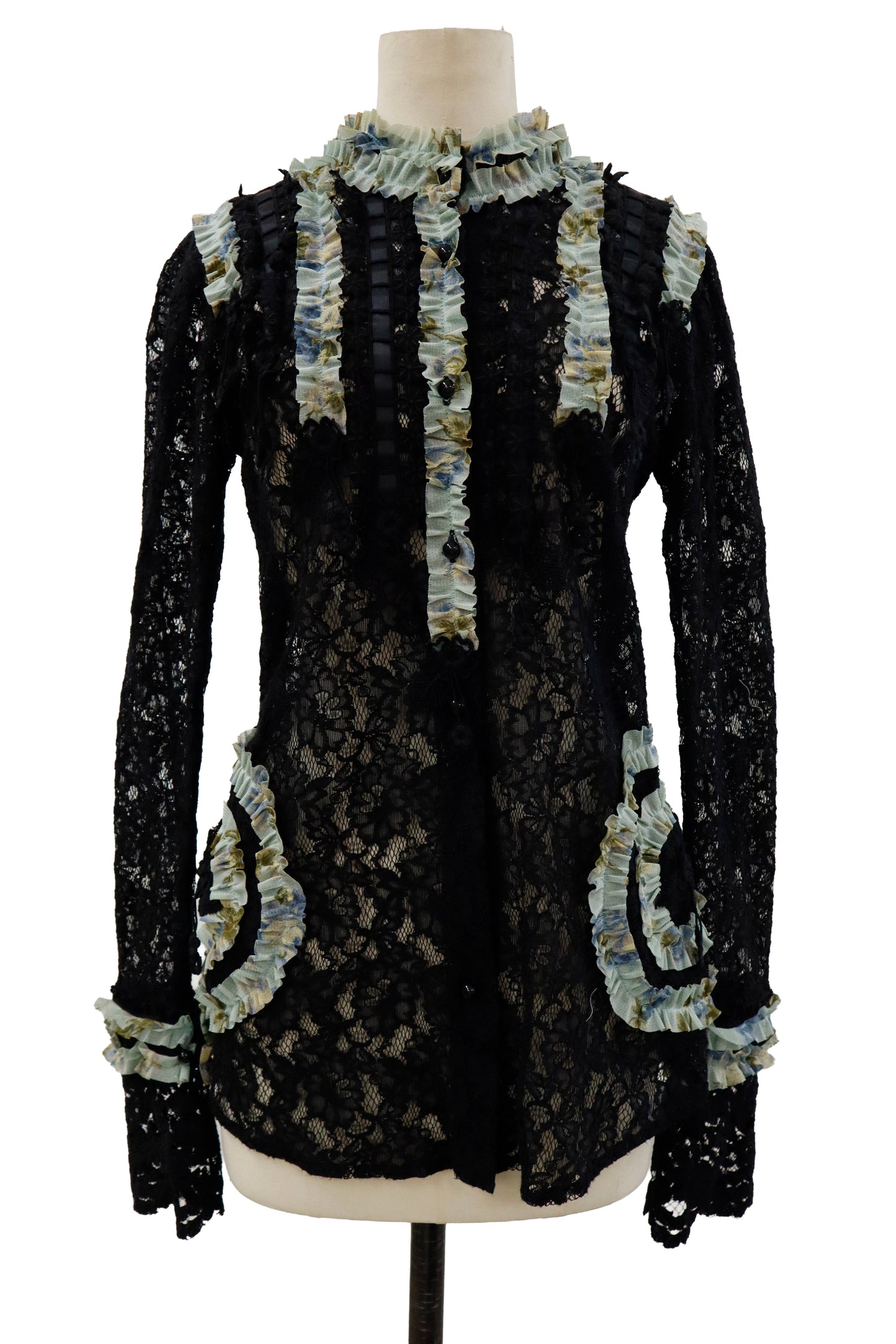 frill lace shirt/RM-［2604-035］