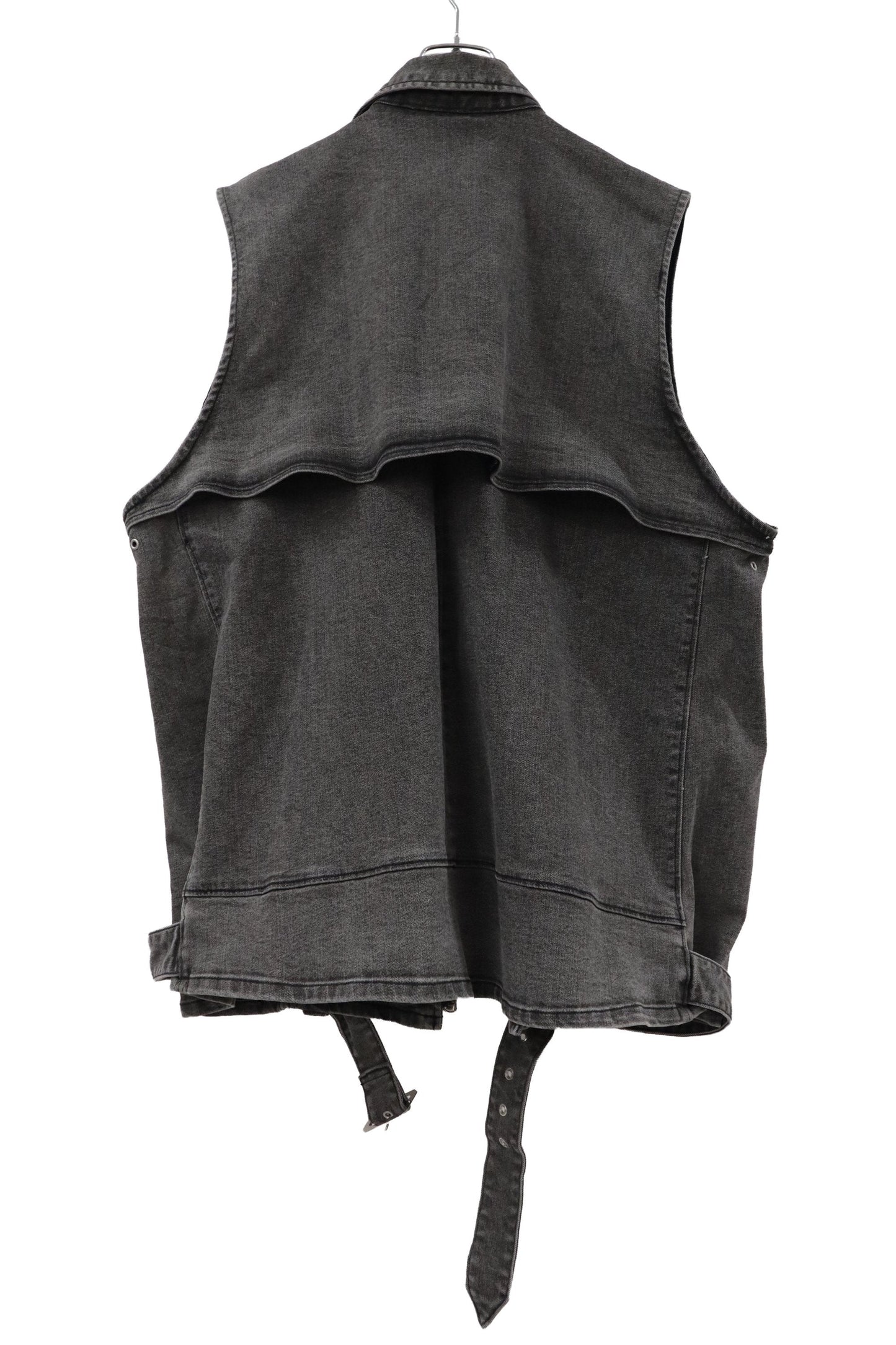 black denim riders vest /U-［2606-009］