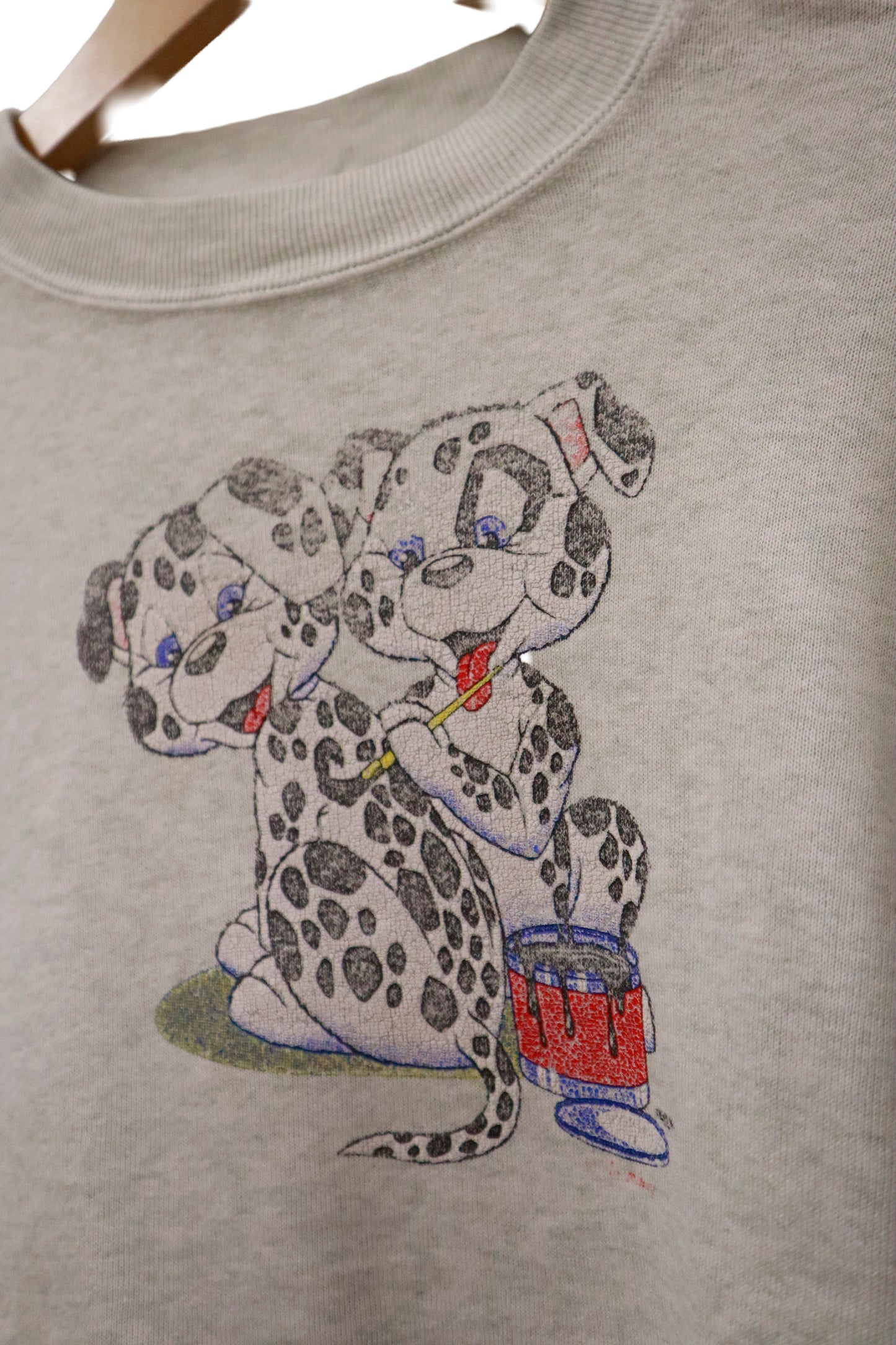 90's dog design sweat shirt / NV-［2601-049］