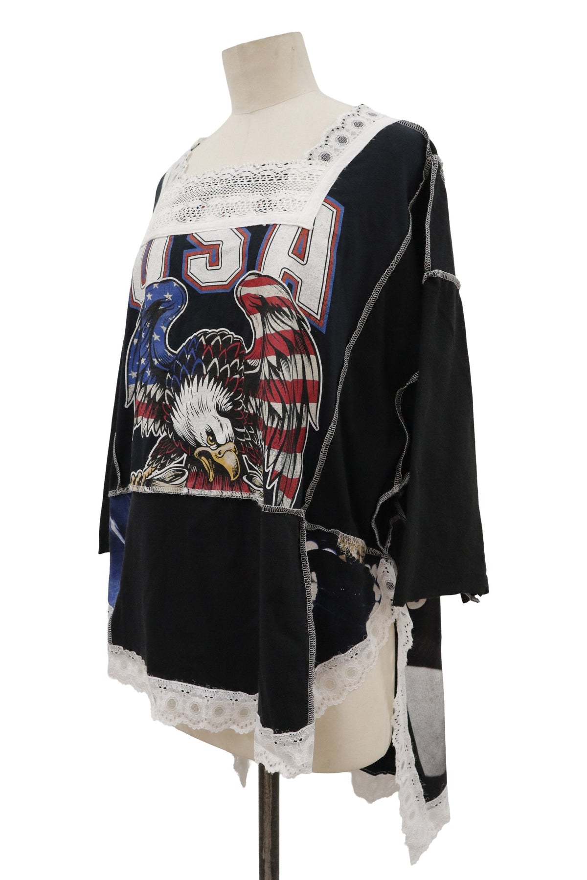 patchwork lace tee/RM-［2608-085］