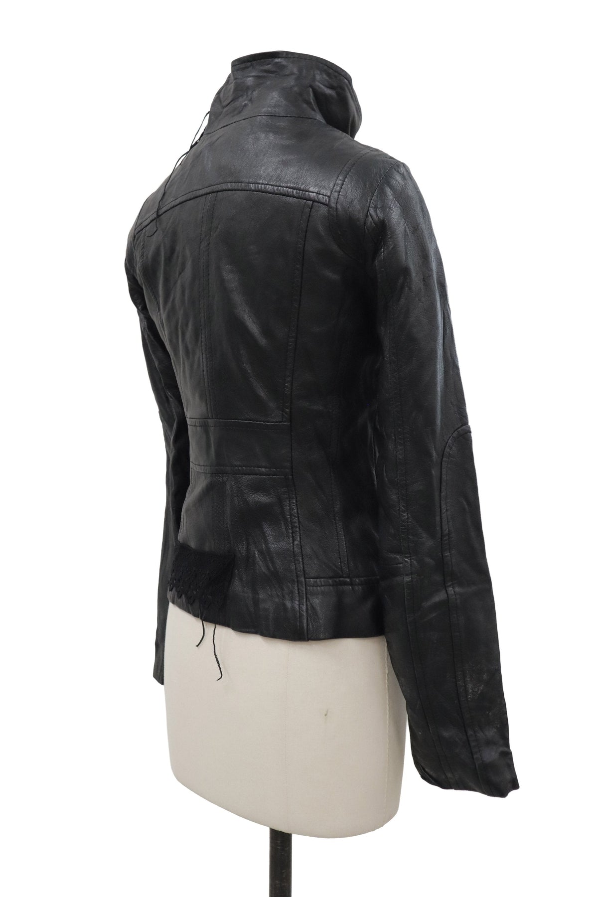 lace leather jacket/RM-［2608-104］