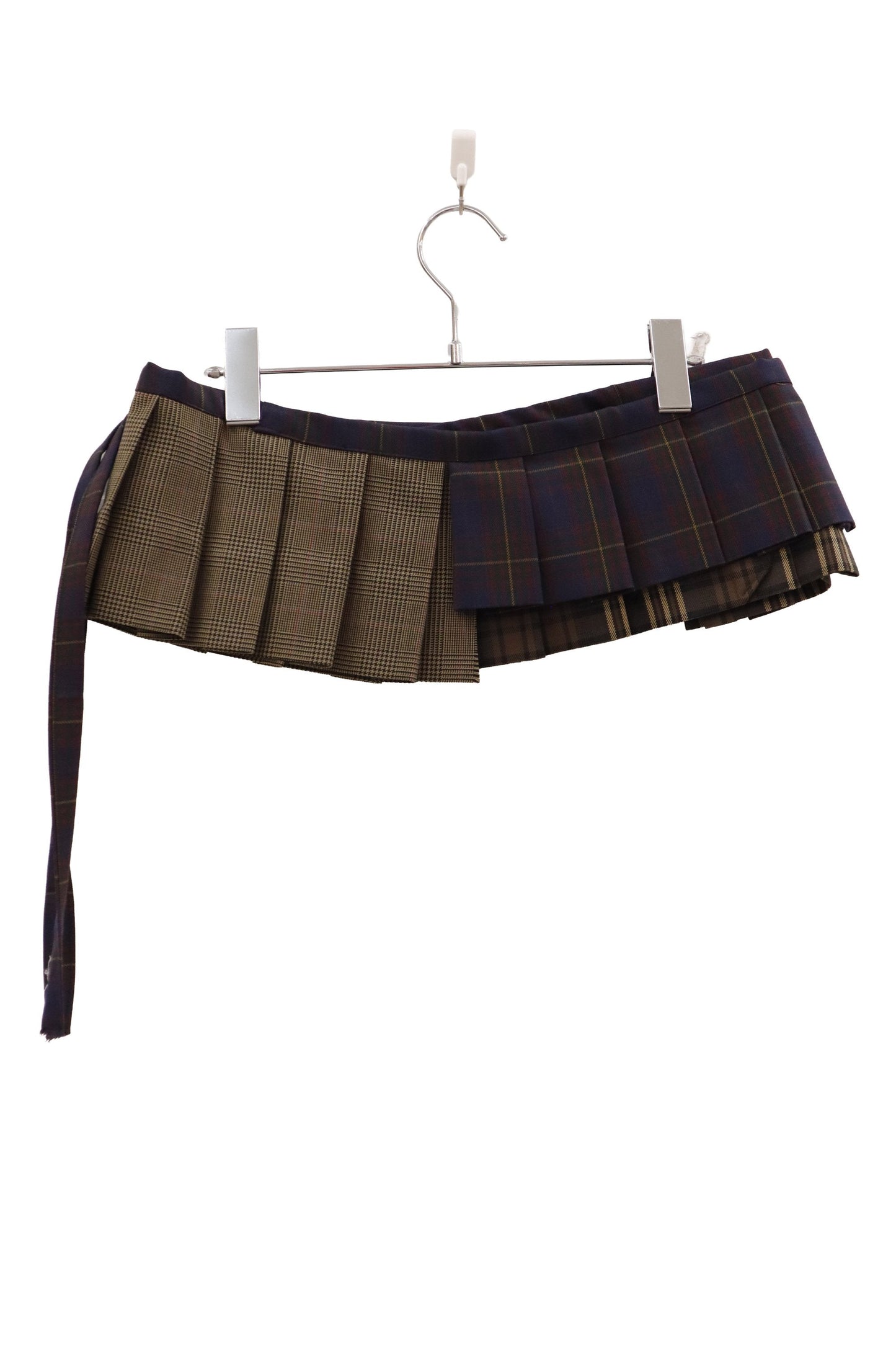 plaid tiered mini skirt/RM-［2607-050］