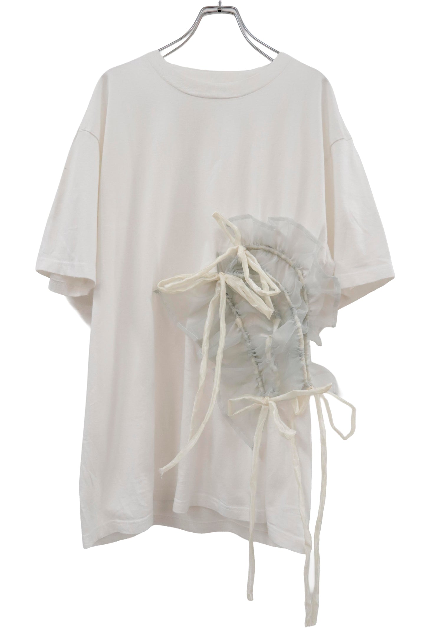 shirring ribbon tee/RM-［2605-028］